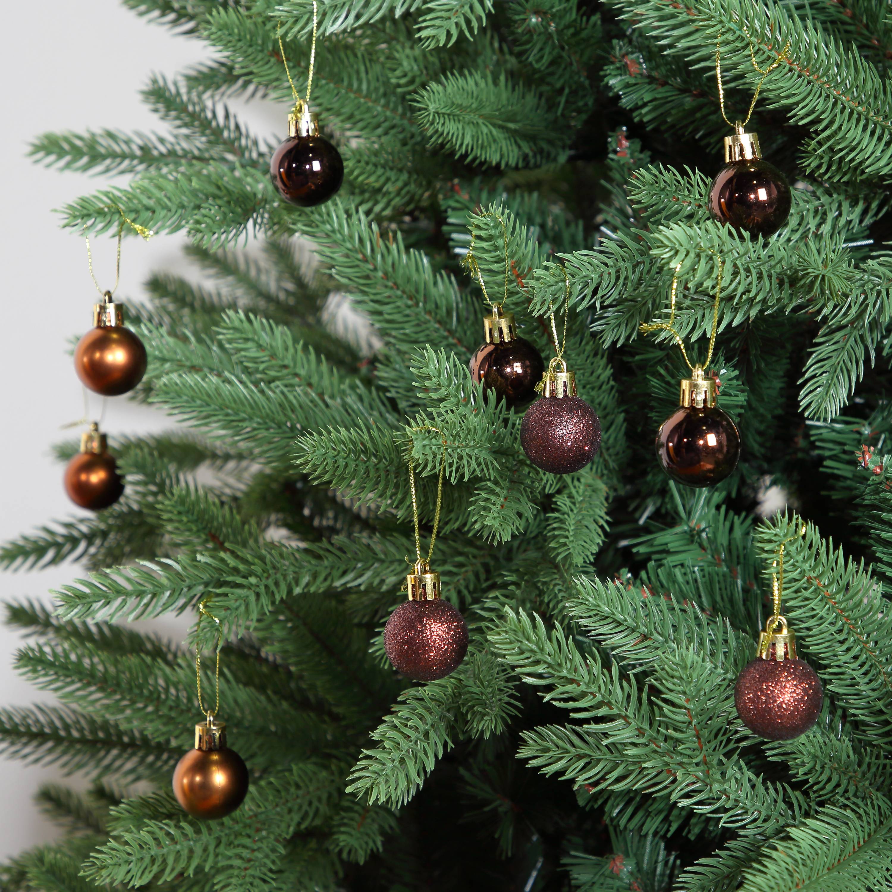Ecloz - Tube de 10 boules de Noël incassables - marron - Ø 3 cm - ECLOZ - Imagen 1