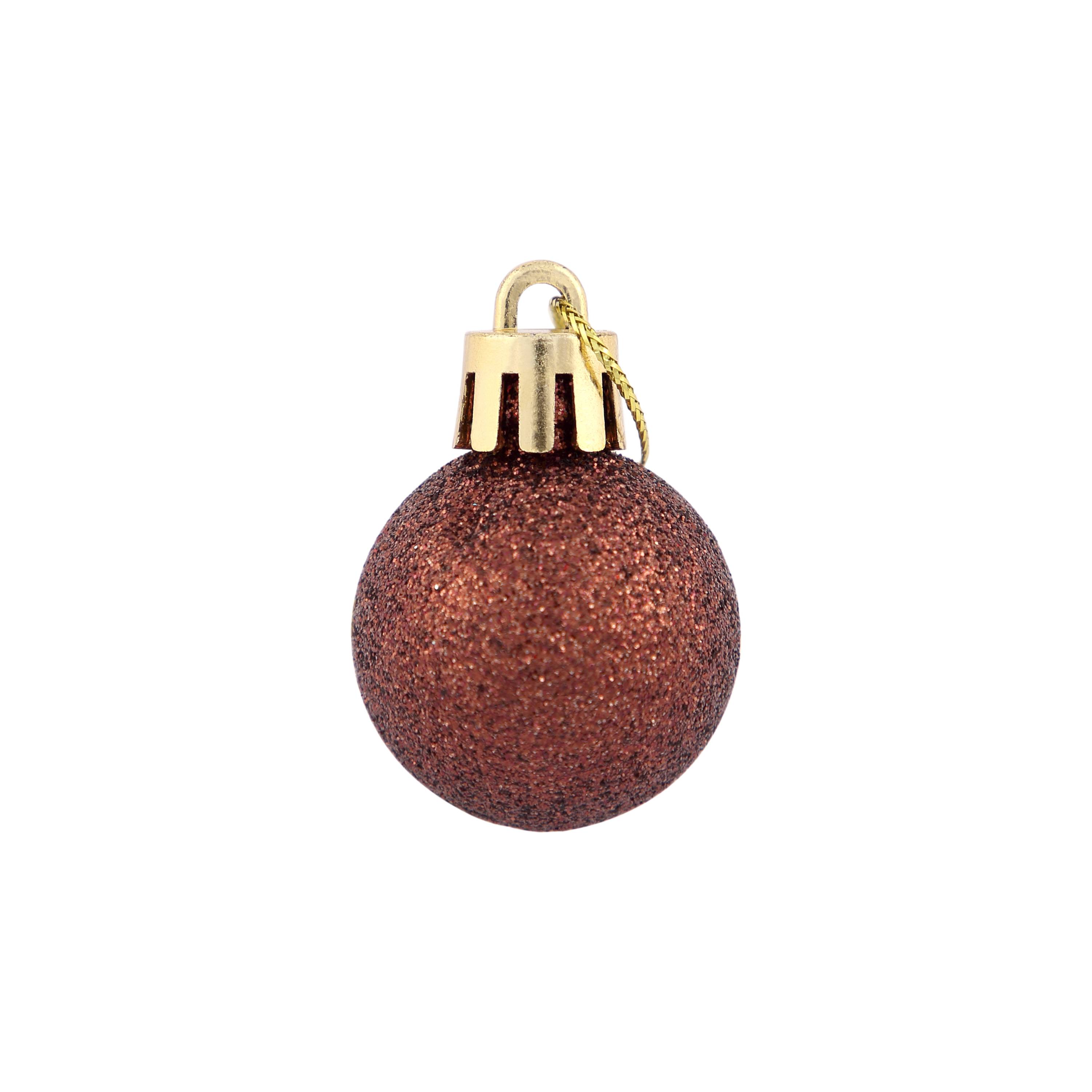Ecloz - Tube de 10 boules de Noël incassables - marron - Ø 3 cm - ECLOZ - Imagen 4