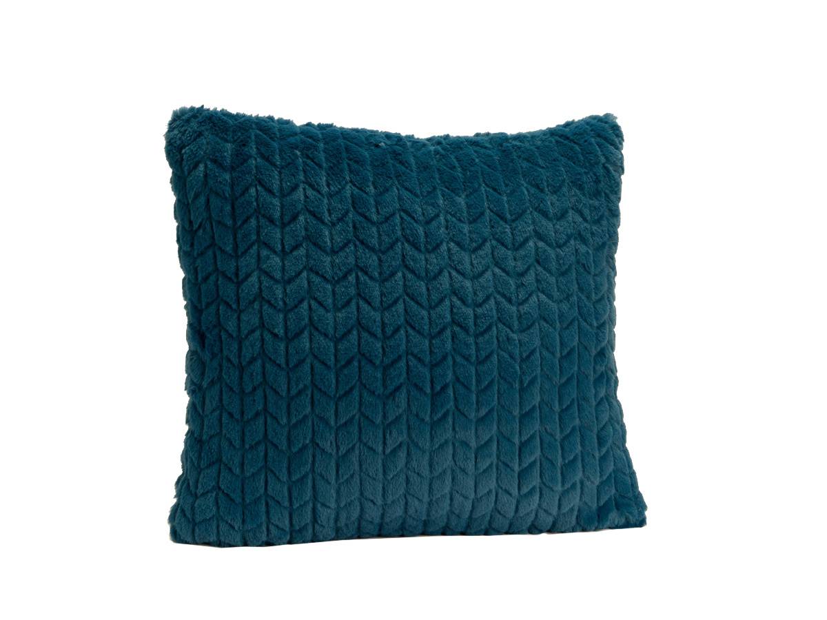 Coussin chevron polyester bleu nuit L.40 cm l.40 cm H.8 cm - Amadeus - Image 5