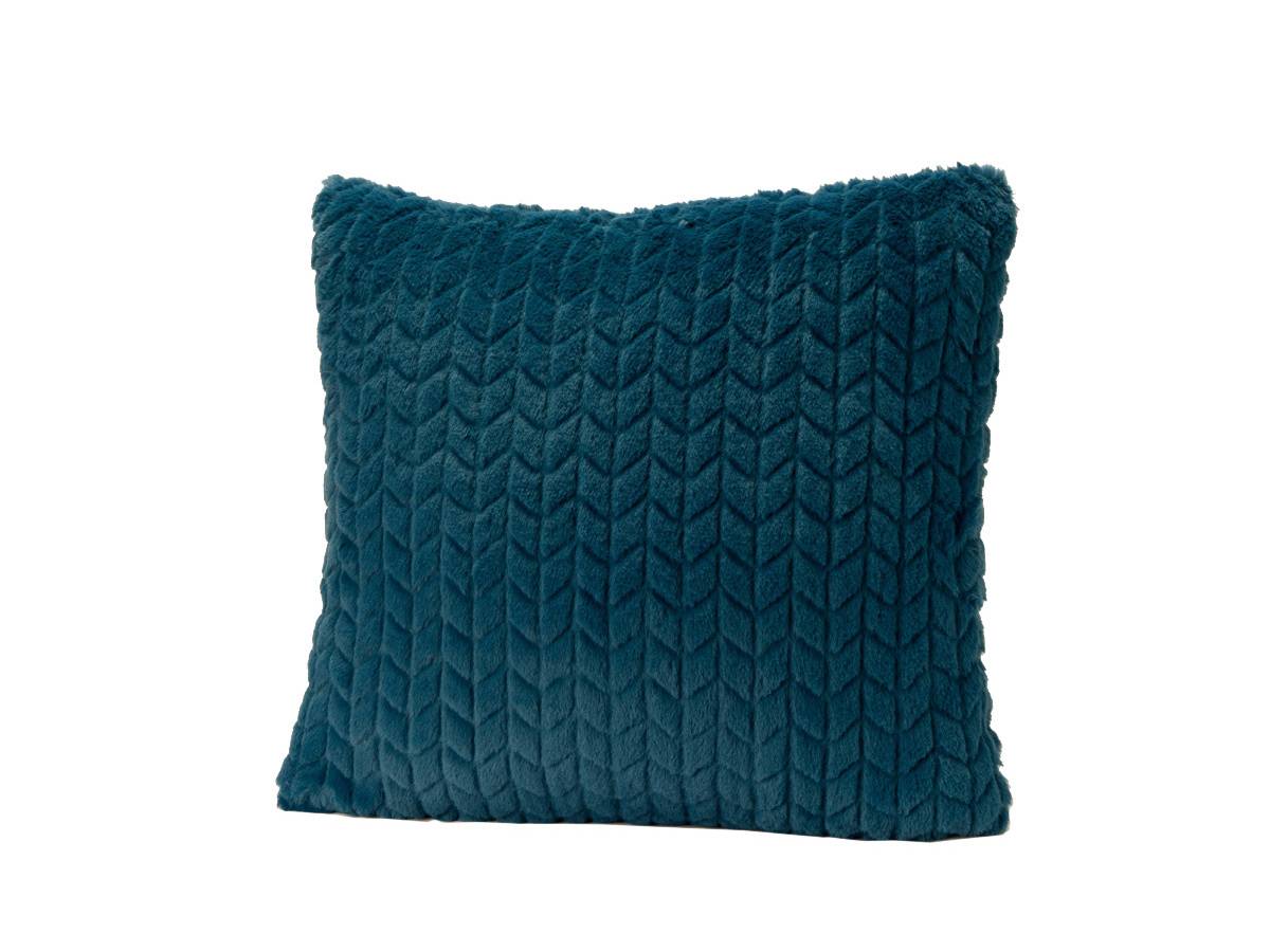 Coussin chevron polyester bleu nuit L.40 cm l.40 cm H.8 cm - Amadeus - Image 7