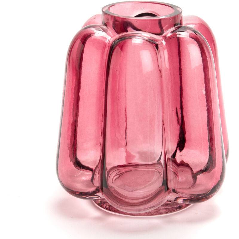 Vase Fleur Verre Prune H 16 cm - AMADEUS