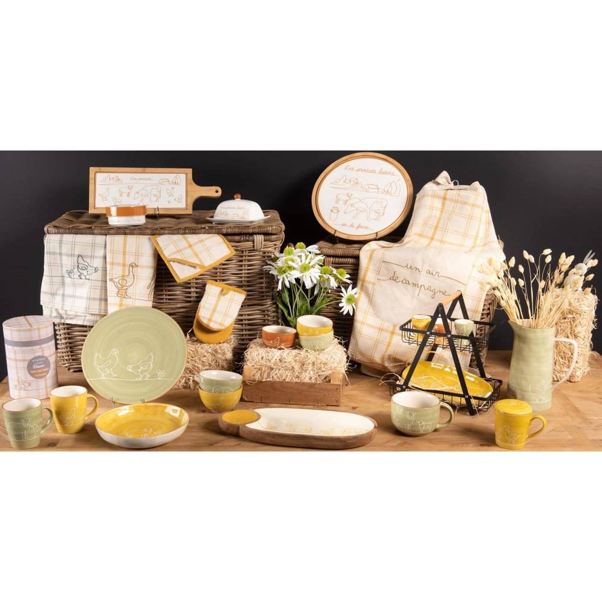Plat 1 bol Diane en bois blanc L.42.5 cm l.19.5 cm H.2.5 cm - Amadeus - Imagen 3