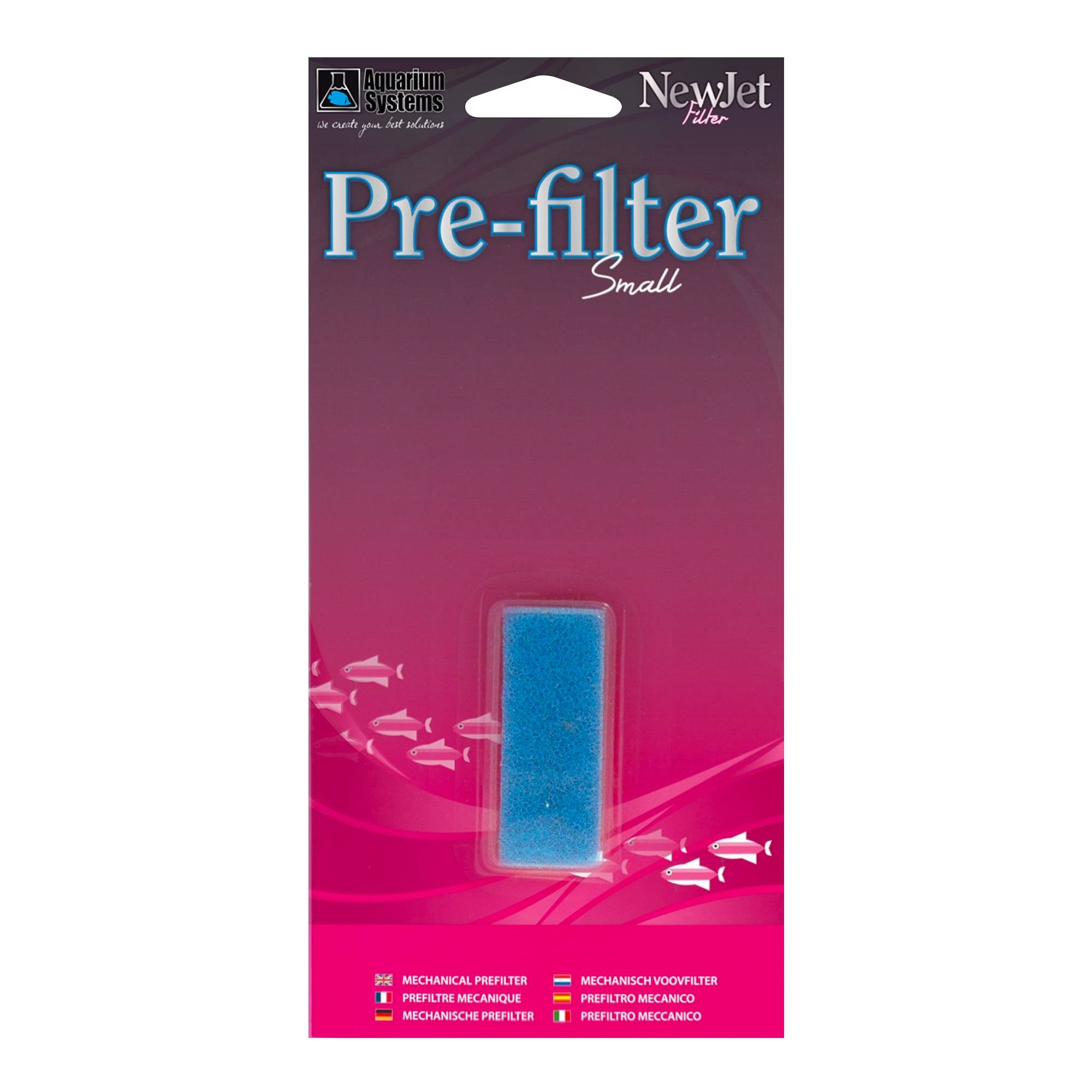 Prefiltro NewJet Filter Small L 10 cm l 1,5 cm H 20,5 cm - AQUARIUM SYSTEMS