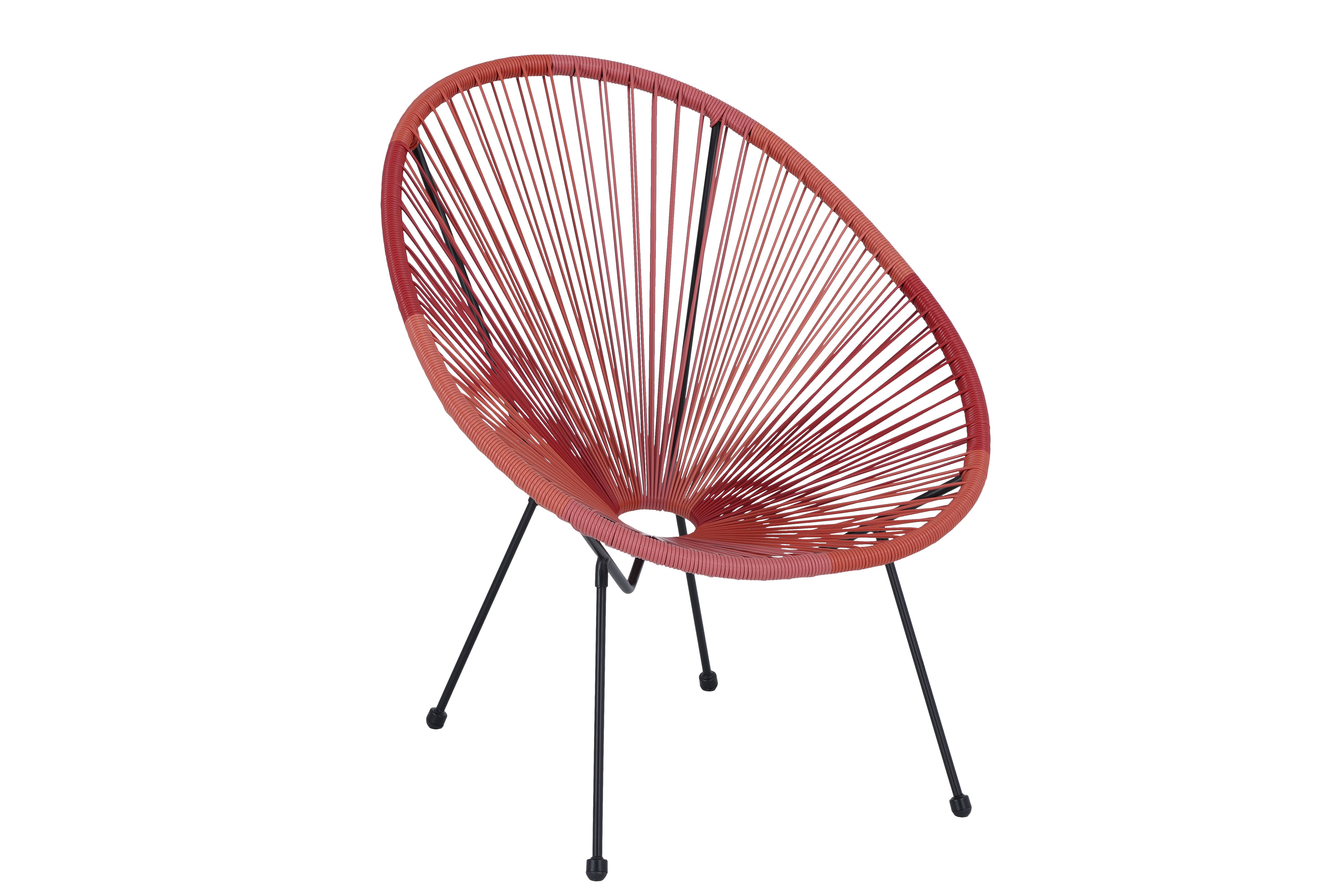 Ecloz - Fauteuil de jardin acier cordage camaieu terracotta Steph ECLOZ