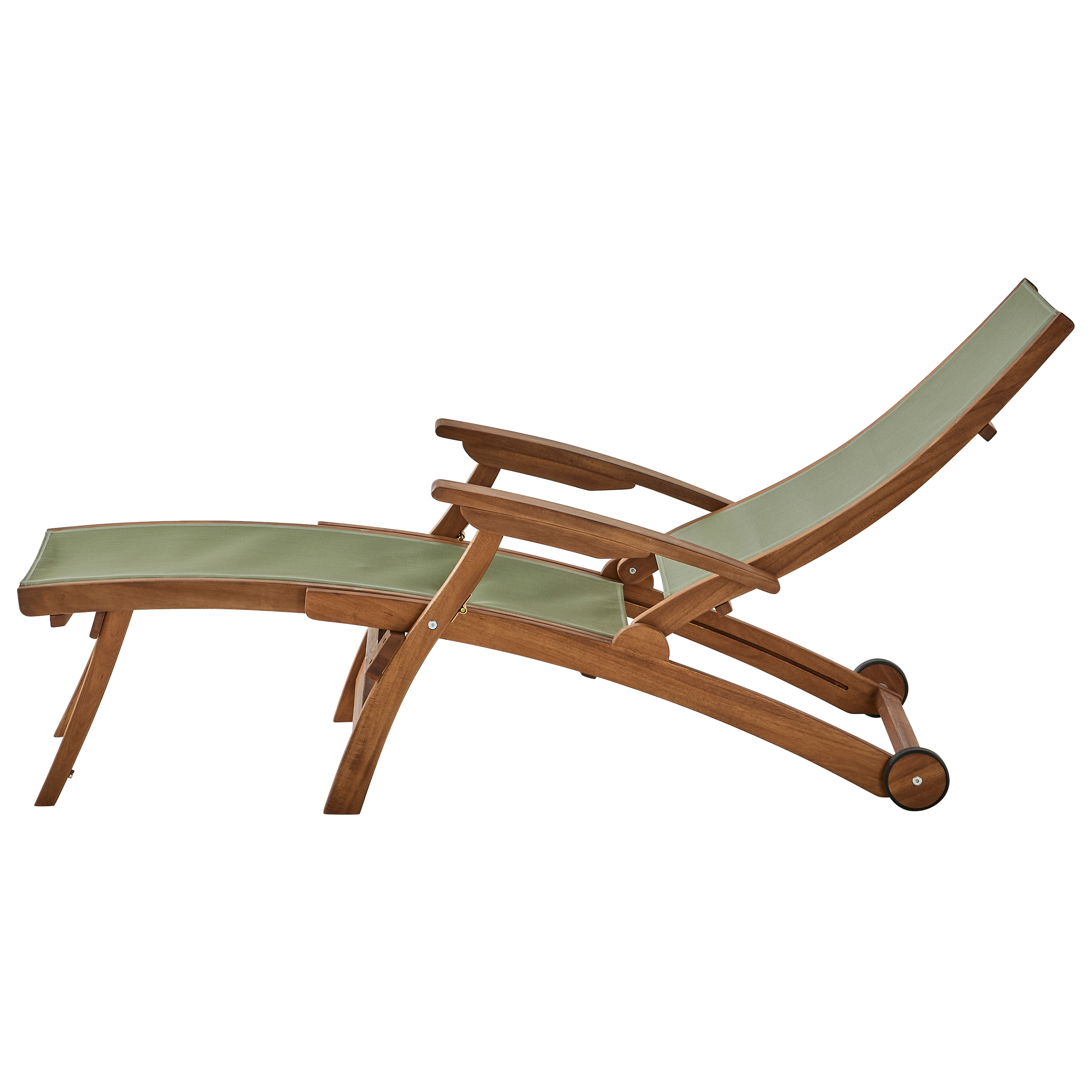 Ecloz - Bain de soleil à roulettes et assise ajustable Debby kaki - ECLOZ - Image 11