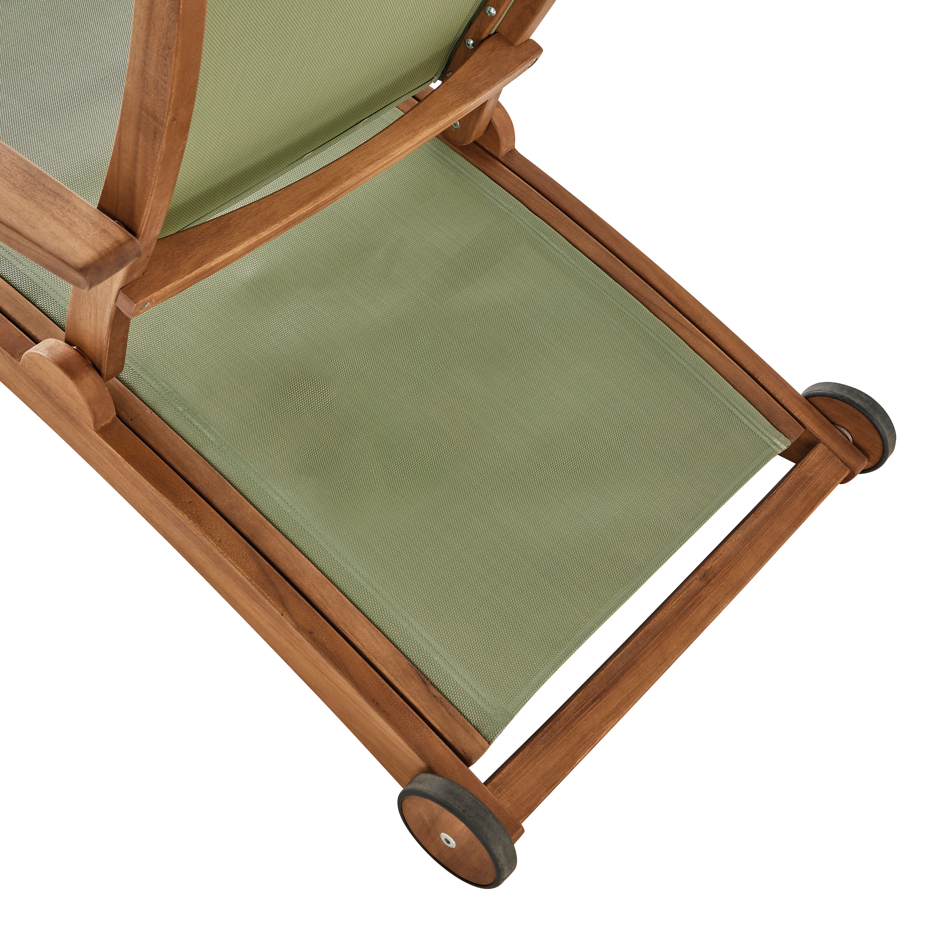 Ecloz - Bain de soleil à roulettes et assise ajustable Debby kaki - ECLOZ - Image 12