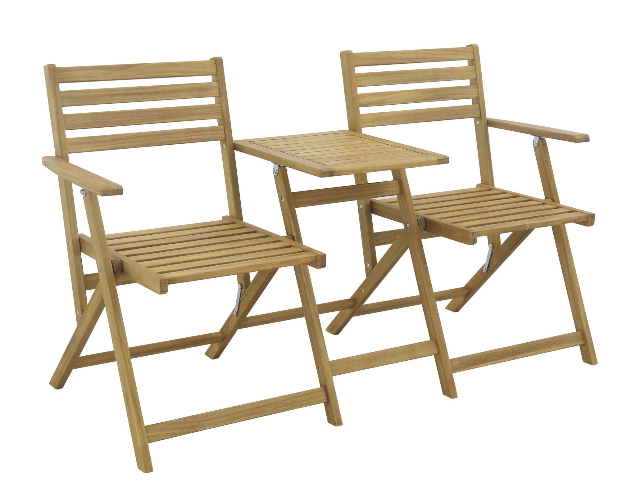 Ecloz - Banc Chaise de jardin bois 2 places Malicio ECLOZ