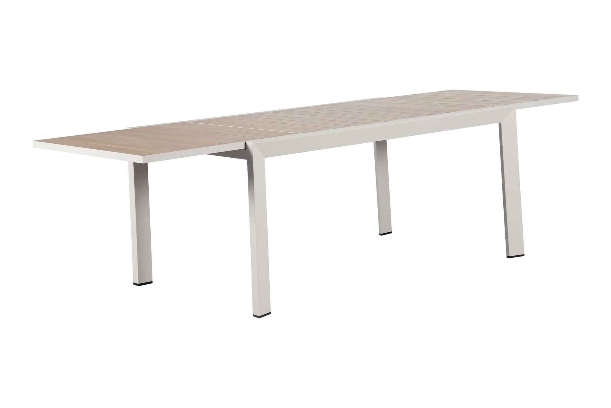 Ecloz - Mesa de jardín extensible 12 pers. aluminio efecto madera Chipre ECLOZ - Imagen 1