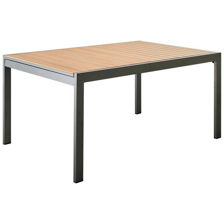 Ecloz - Table de jardin à rallonge 12 pers. alu effet bois Chypre ECLOZ - Image 4