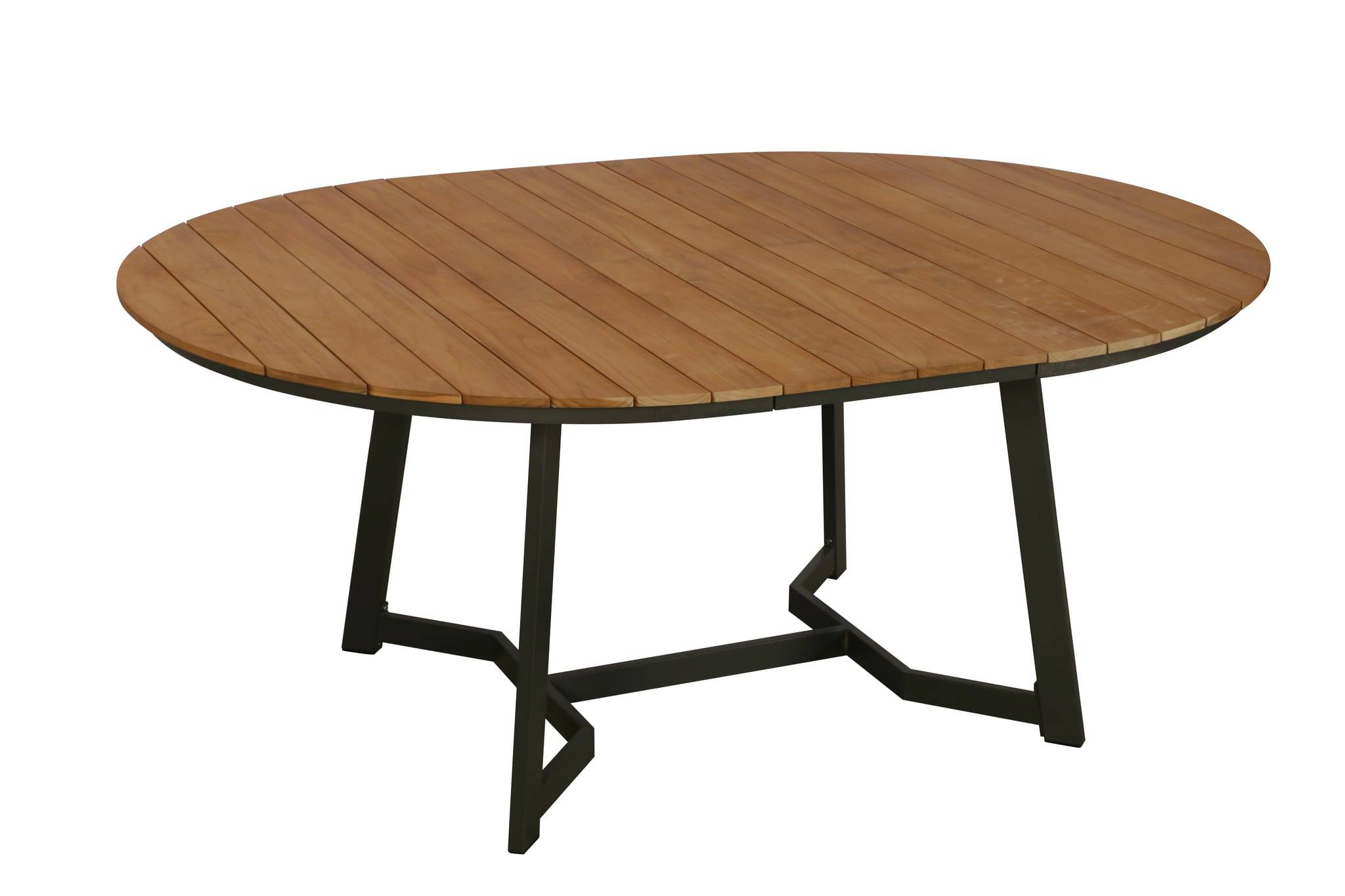 Ecloz - Table de jardin bois ronde à rallonge 6 personnes Davola ECLOZ - Image 1