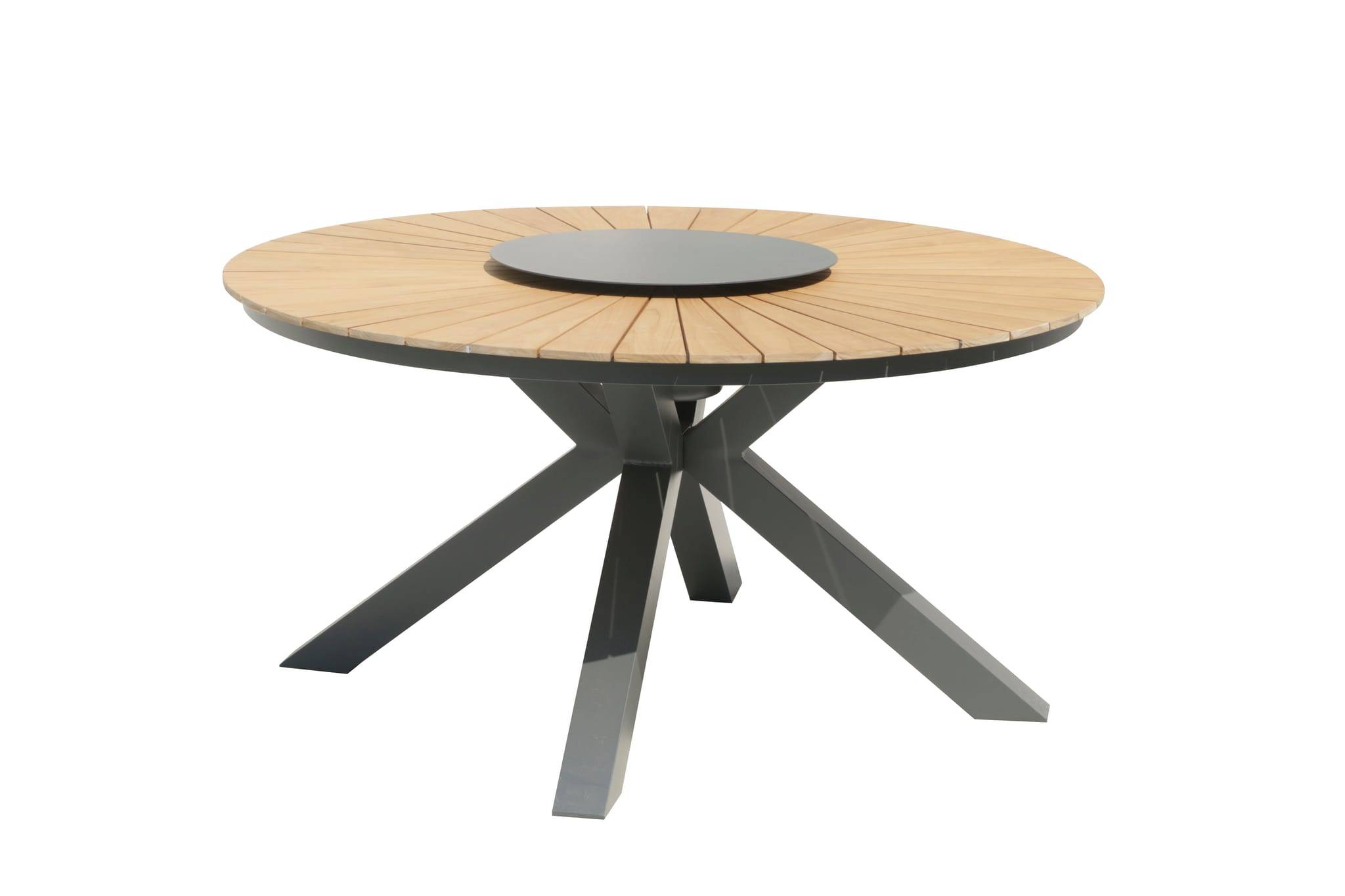 Ecloz - Table de jardin ronde végétalisable teck 6 personnes Flo ECLOZ