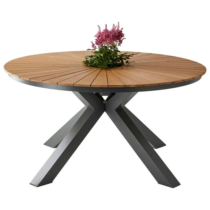 Ecloz - Table de jardin ronde végétalisable teck 6 personnes Flo ECLOZ - Imagen 3