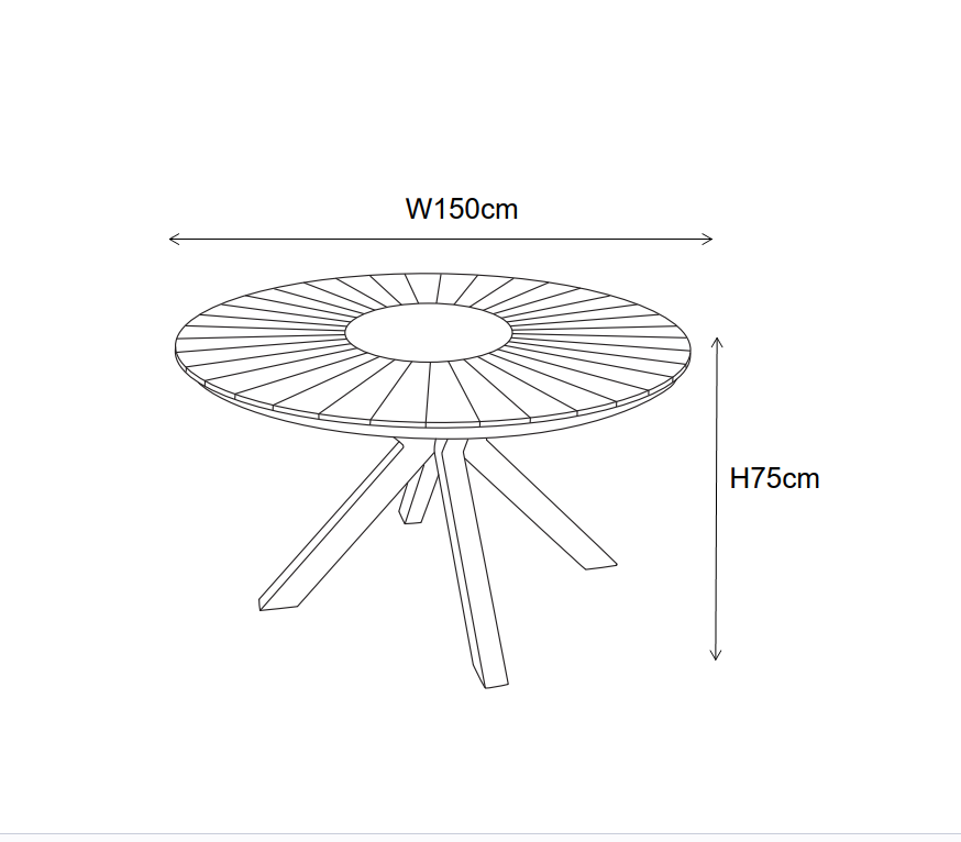 Ecloz - Table de jardin ronde végétalisable teck 6 personnes Flo ECLOZ - Imagen 9