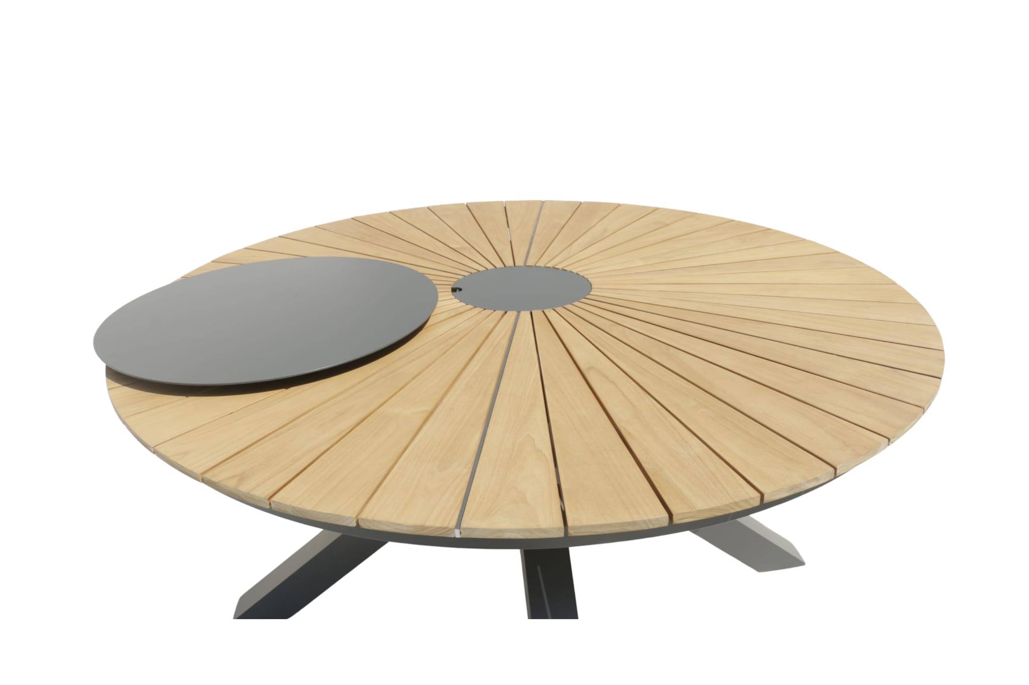 Ecloz - Table de jardin ronde végétalisable teck 6 personnes Flo ECLOZ - Imagen 8