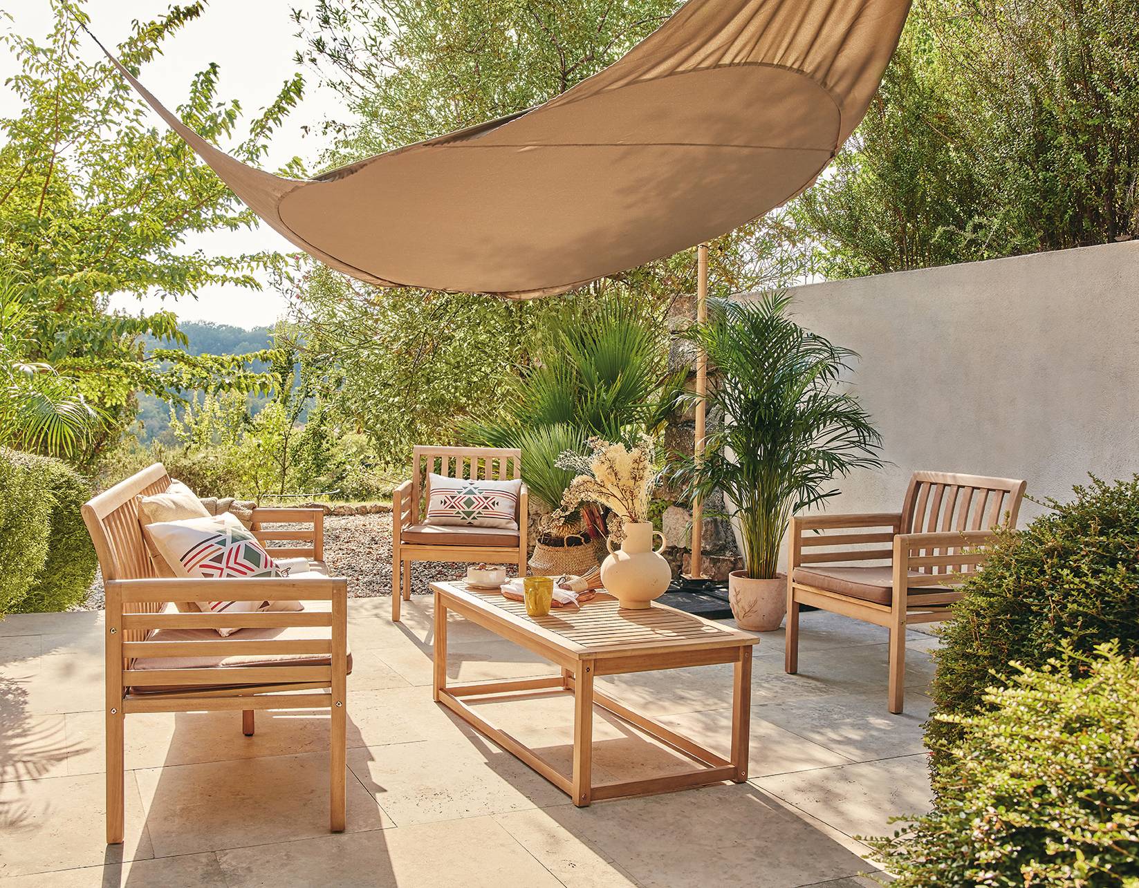 Ecloz - Salon de jardin bois 5 personnes Dune ECLOZ - Image 1
