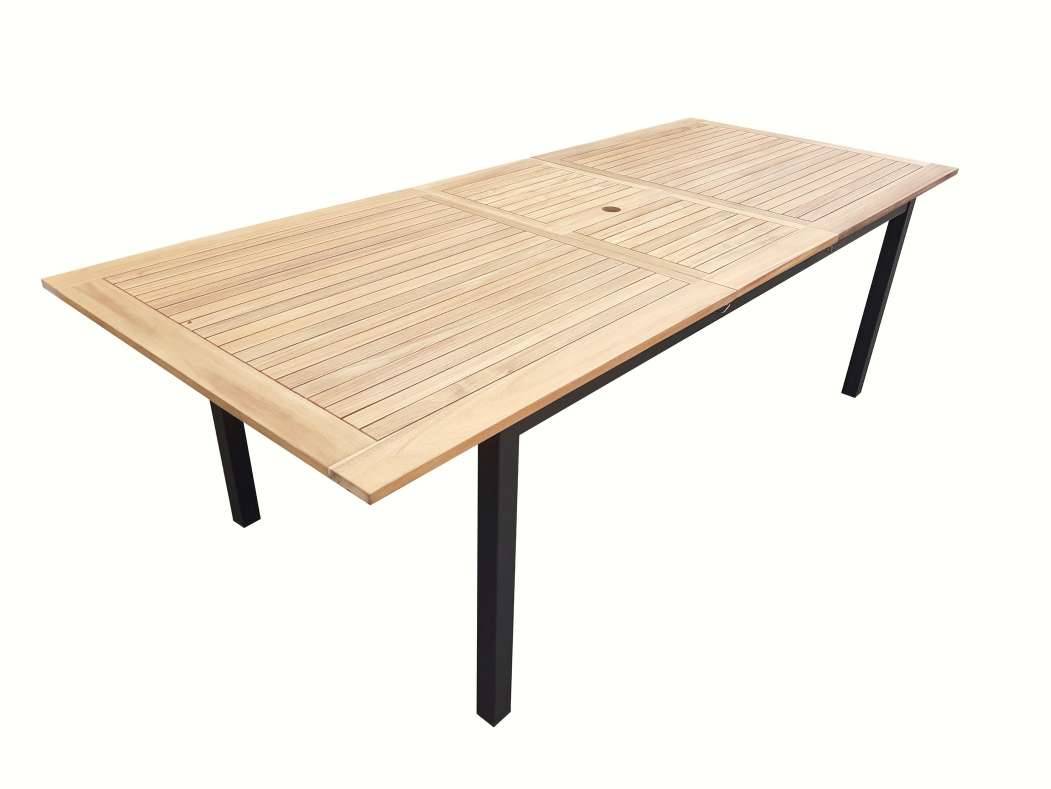 Ecloz - Table de jardin rectangulaire extensible acacia 8/10 personnes Praline ECLOZ - Imagen 2