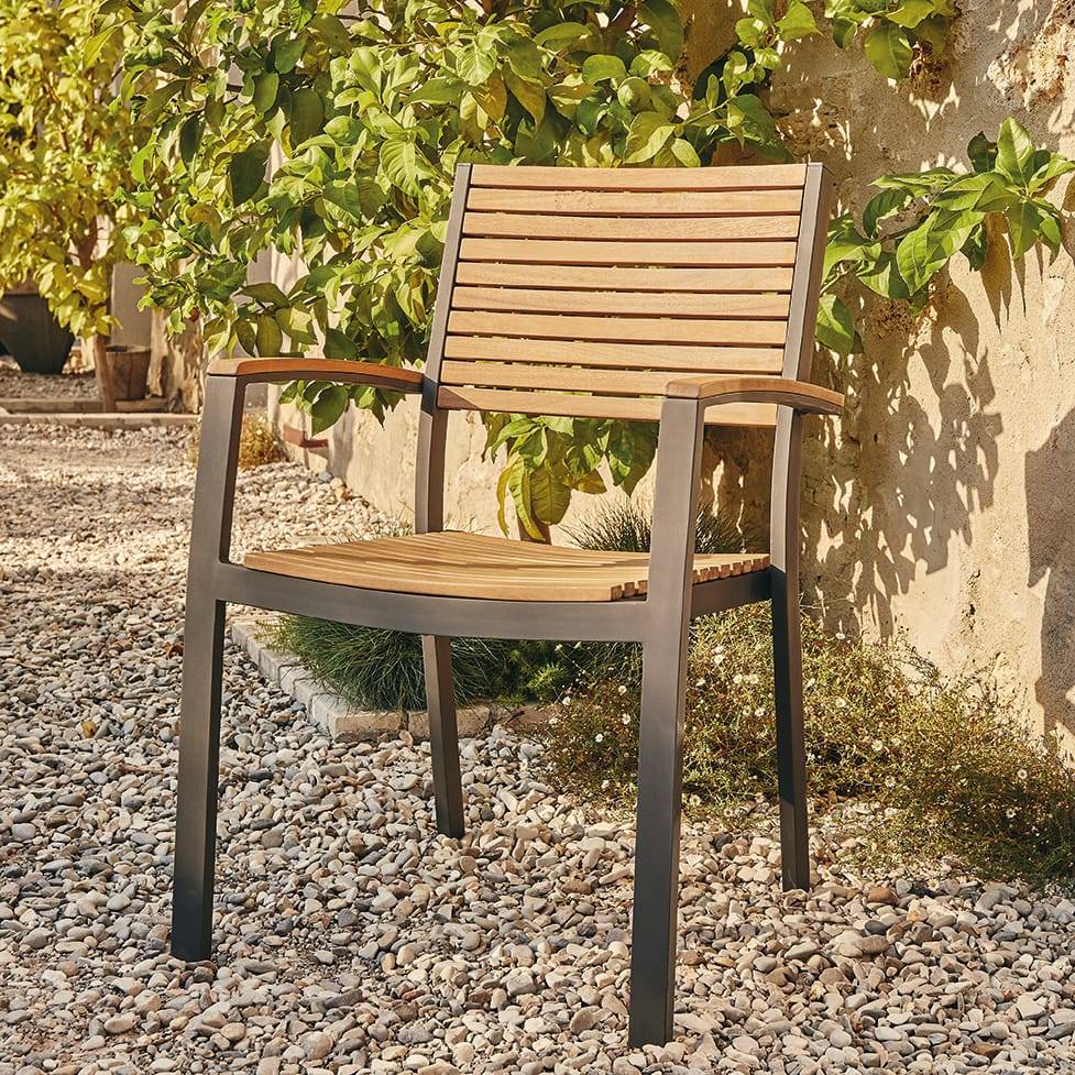 Ecloz - Fauteuil de jardin alu bois Noisette ECLOZ - Image 7