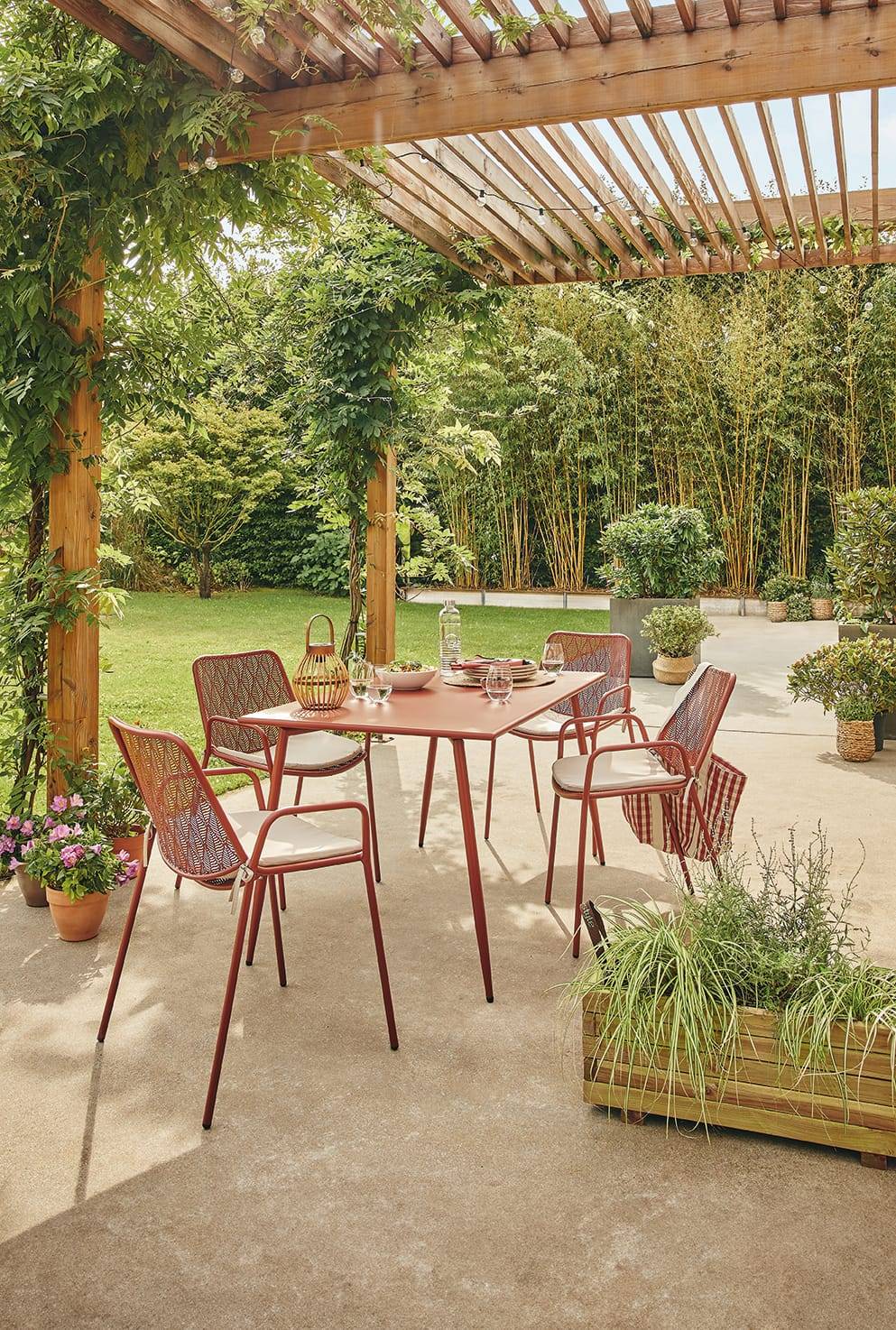 Ecloz - Fauteuil de jardin aluminium Evolution rouille ECLOZ - Imagen 5