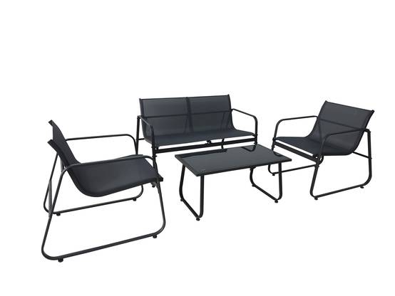 Ecloz - Salon de jardin détente acier 4 personnes Bono Campo ECLOZ - Image 2