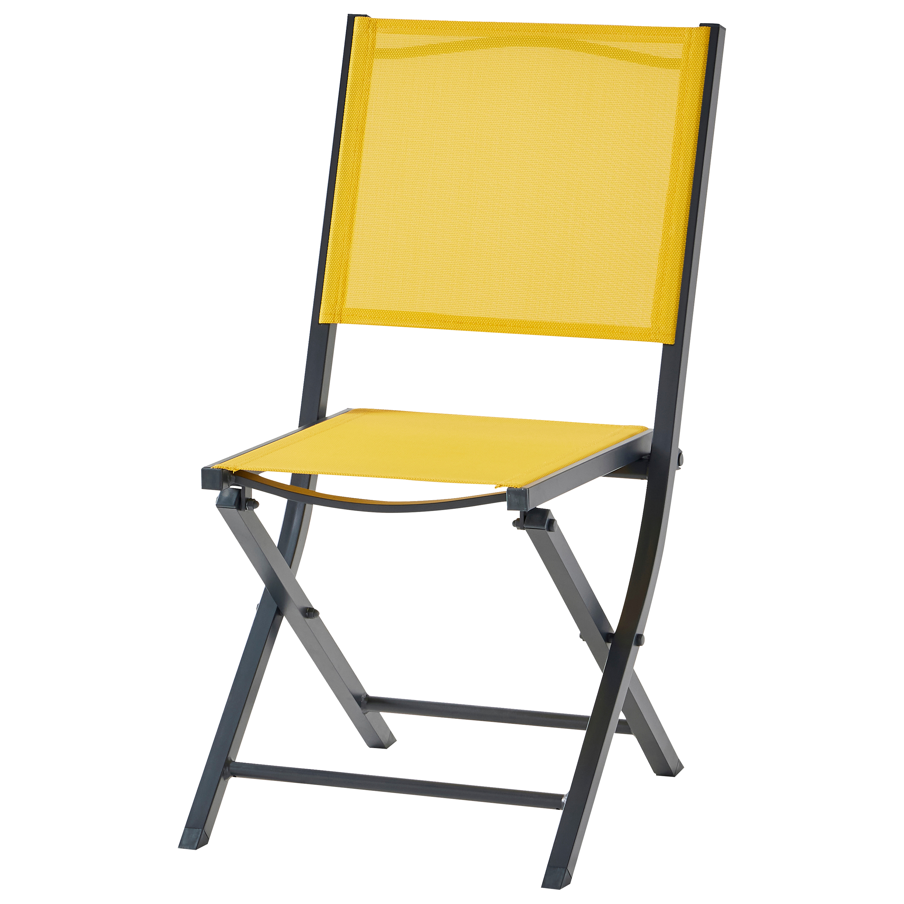 Ecloz - Chaise de jardin pliante alu textilène jaune Dani - ECLOZ - Imagen 4