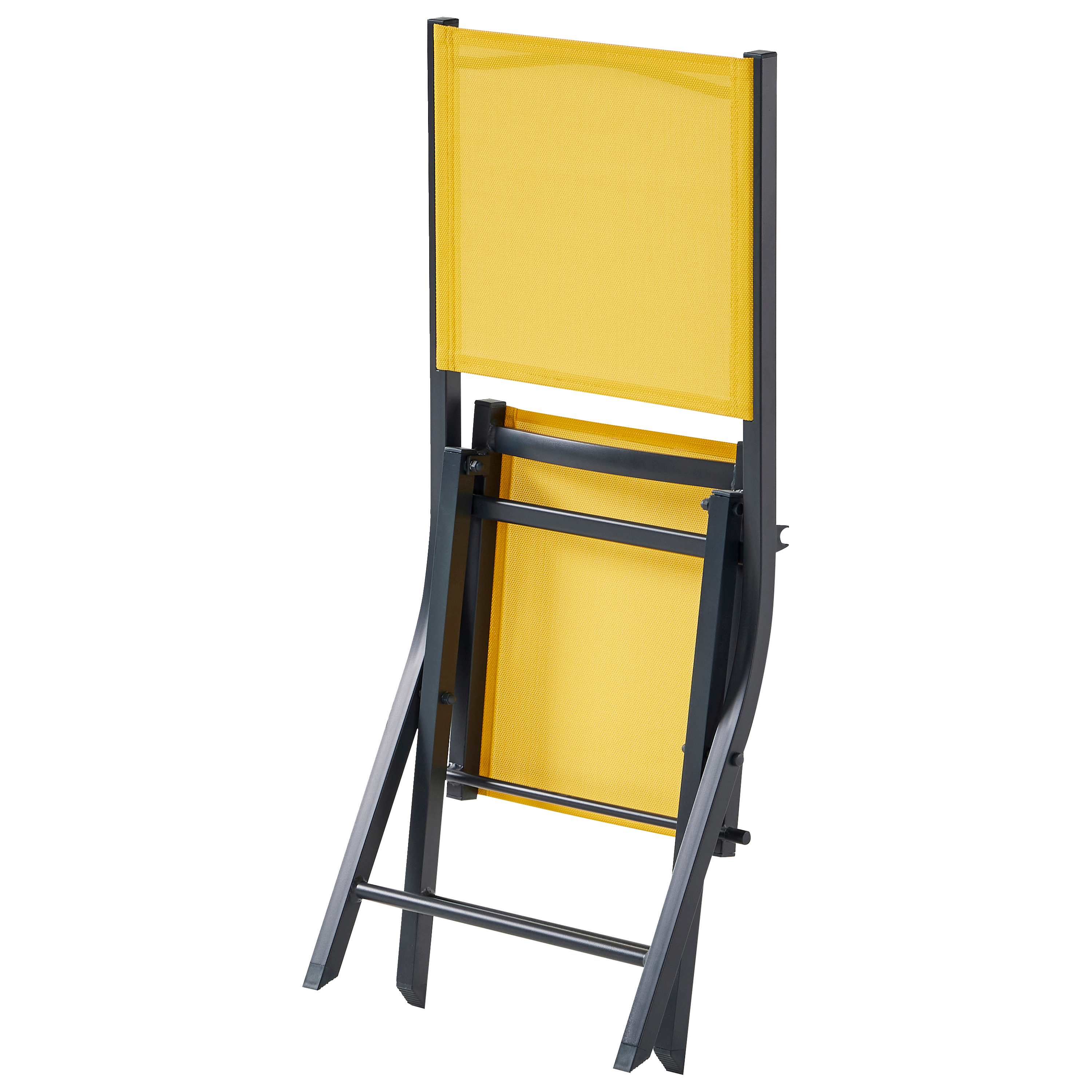 Ecloz - Chaise de jardin pliante alu textilène jaune Dani - ECLOZ - Imagen 2