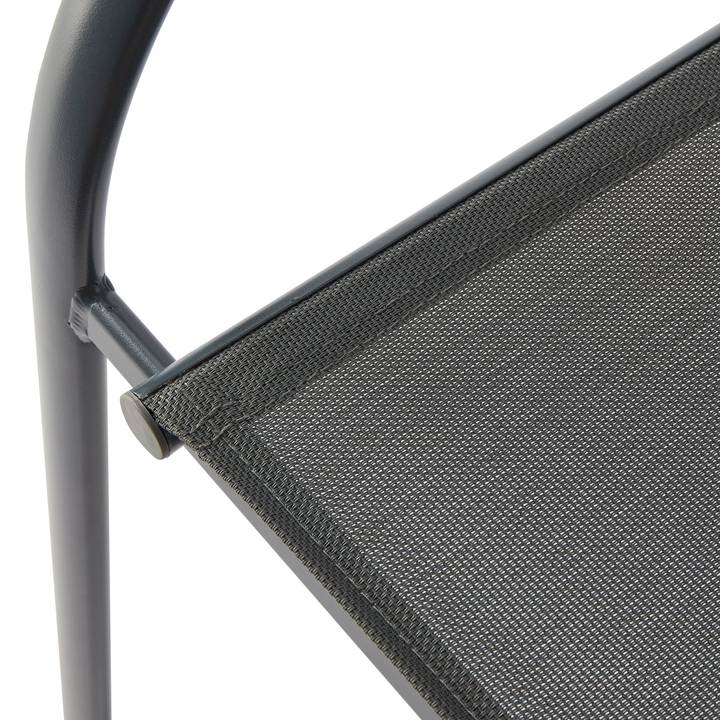 Ecloz - Fauteuil de jardin alu textilène anthracite Drian - ECLOZ - Imagen 2