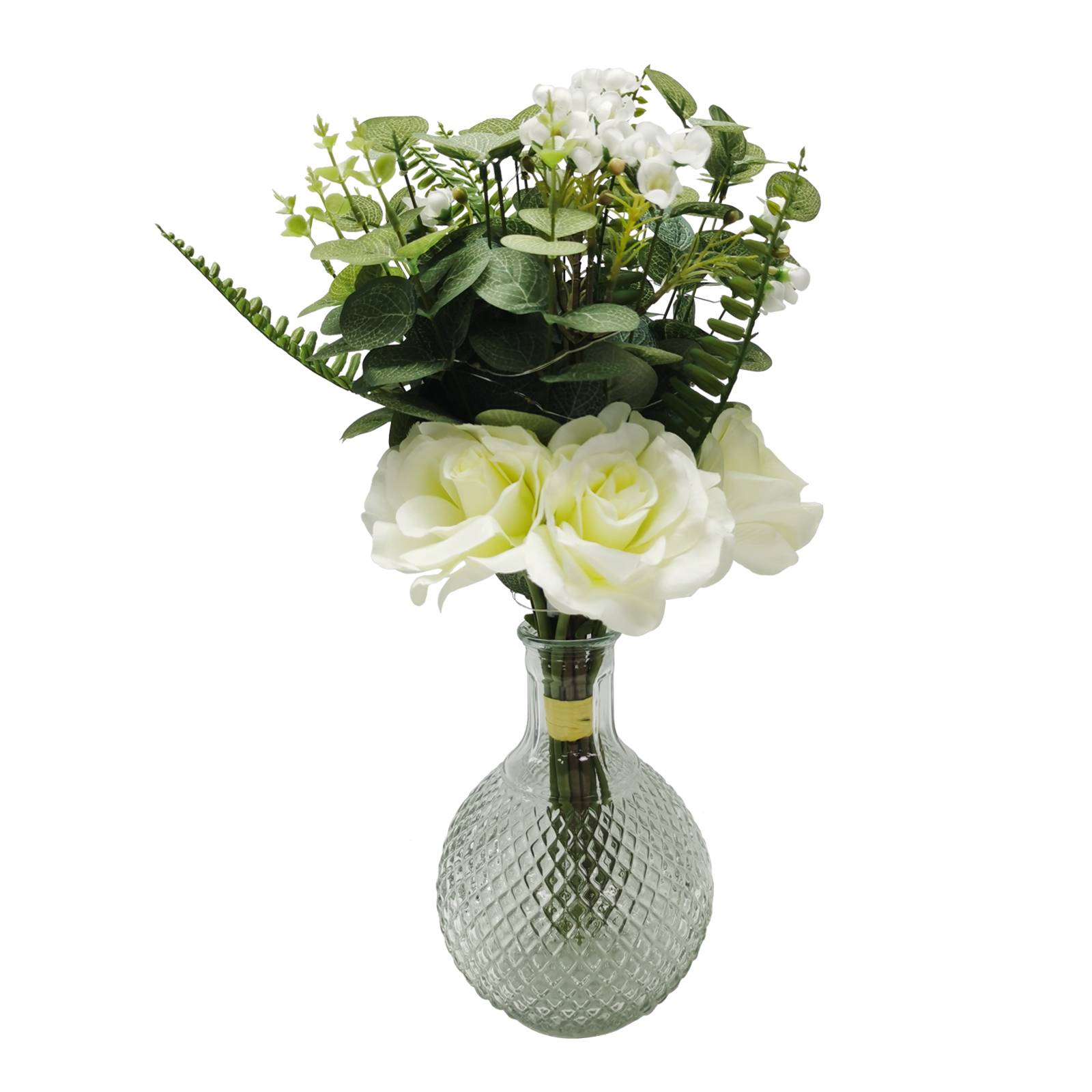Ecloz - Ecloz - Ramo de flores artificiales Chloe Blanco