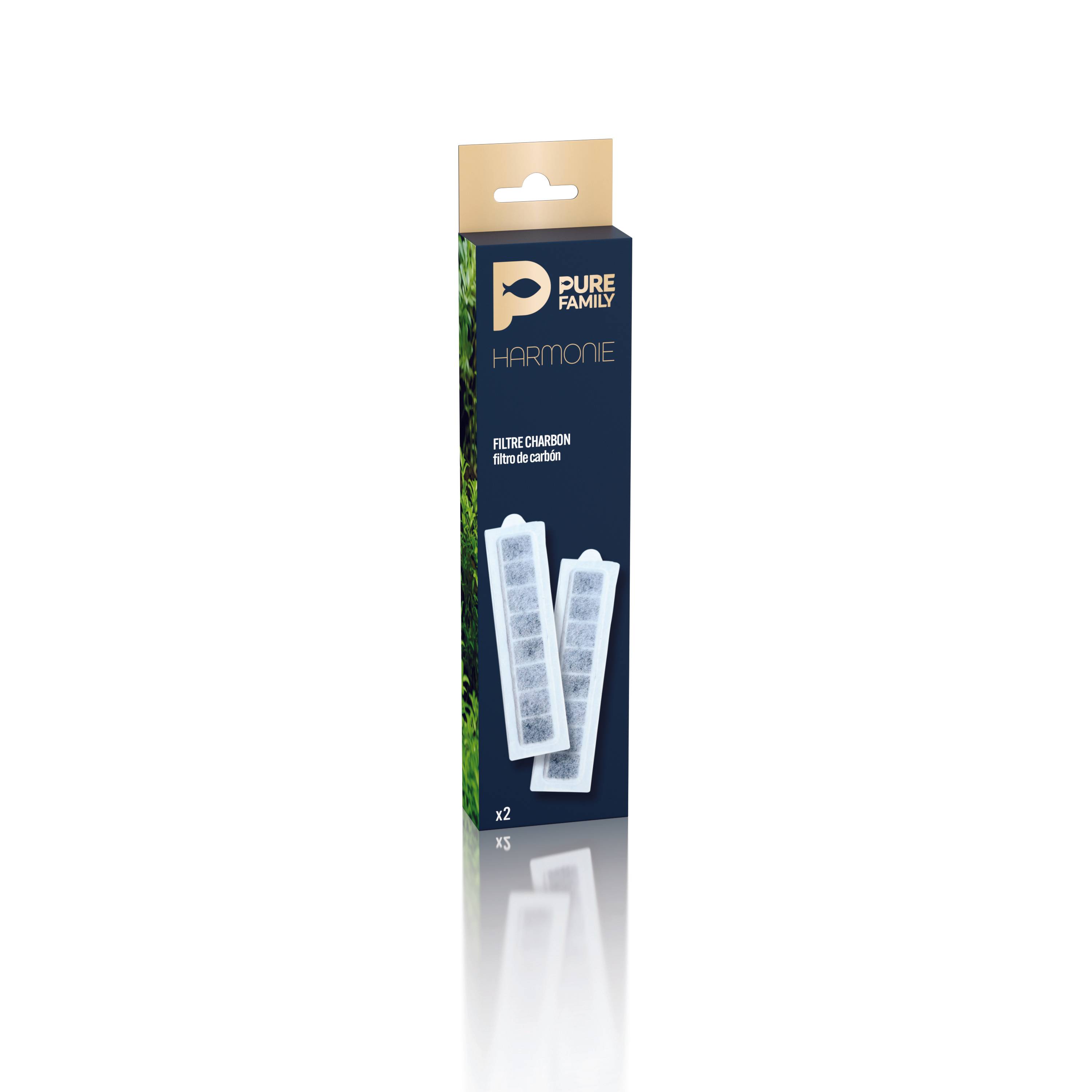 Pure Family - PURE FAMILY - Filtre Charbon X 2 pour aquarium HARMONIE. - Imagen 3