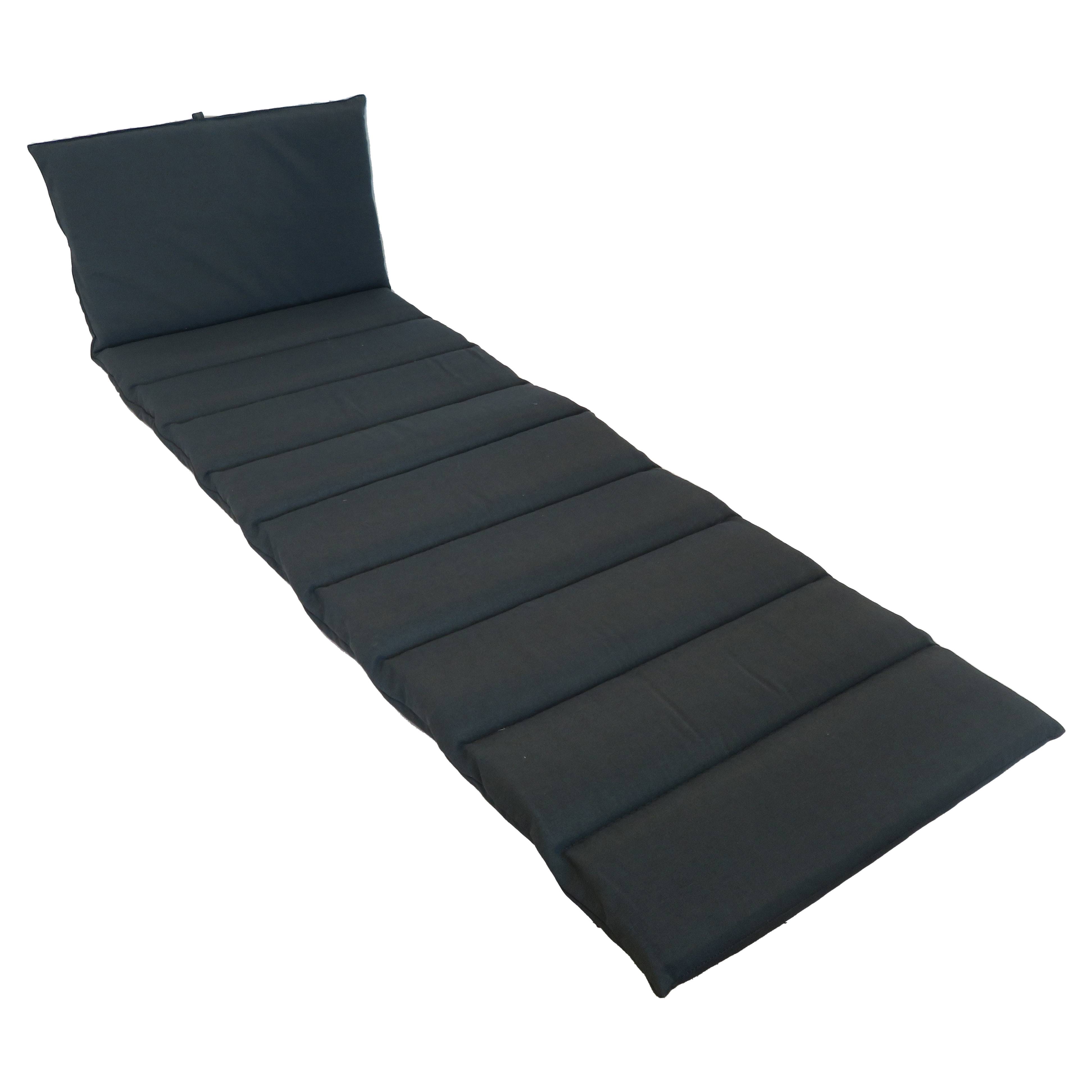 Ecloz - Cojín tumbona impermeable 185x55cm policotón pizarra ECLOZ