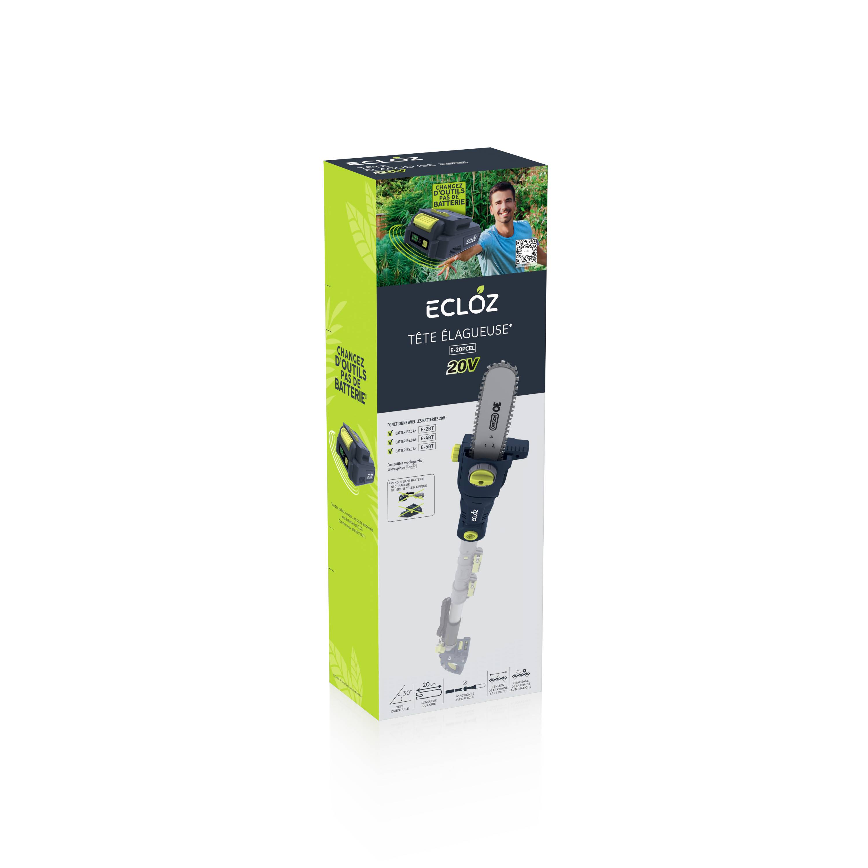 Ecloz - Tête élagueuse pour perche à batterie 20 V - ECLOZ - Image 3