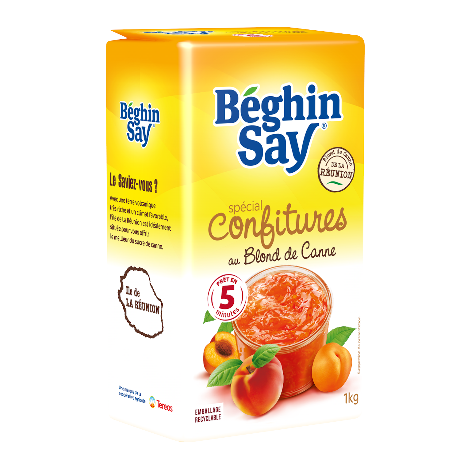Beghin Say - Sucre de canne spécial confiture 1 kg - Beghin Say