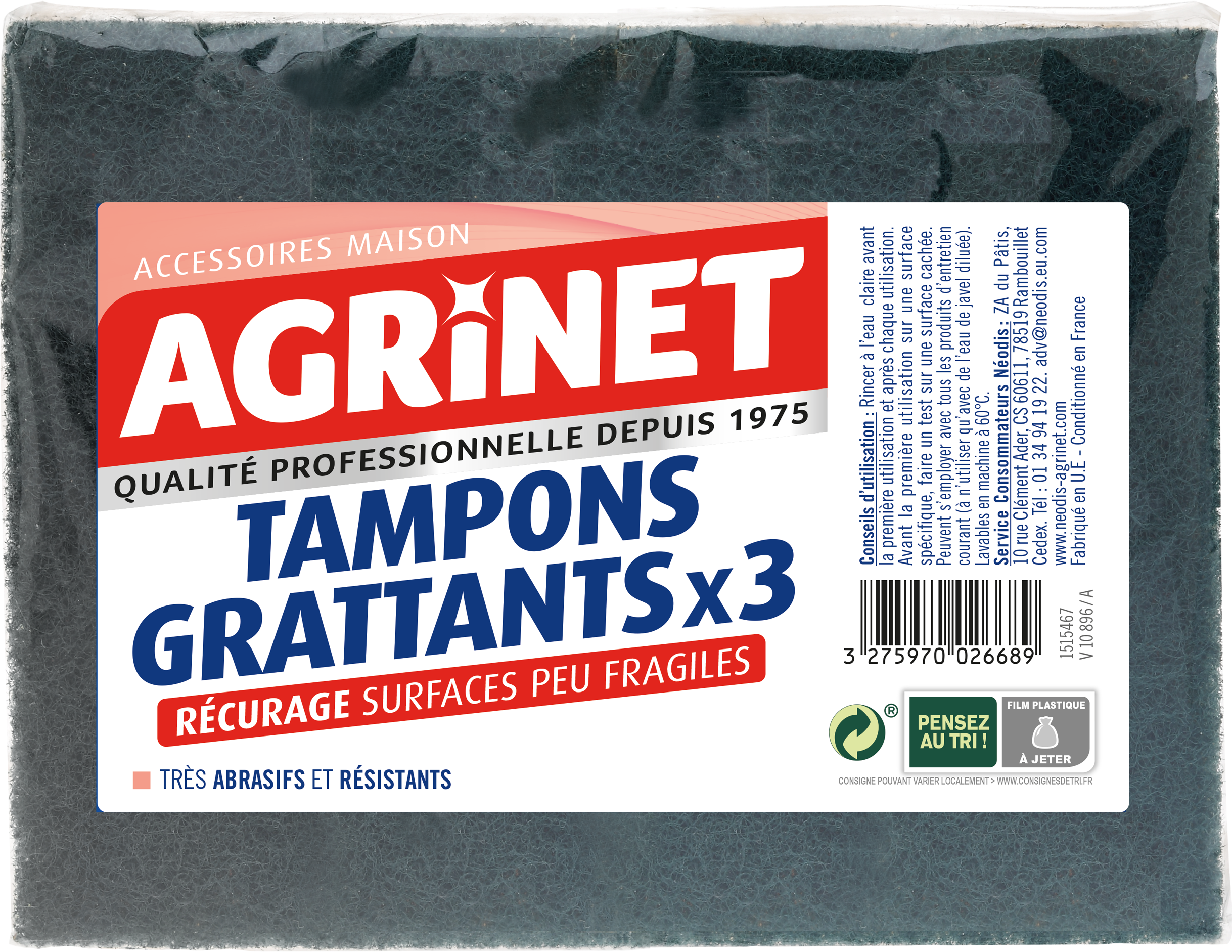 Agrinet - Tampon abrasif vert