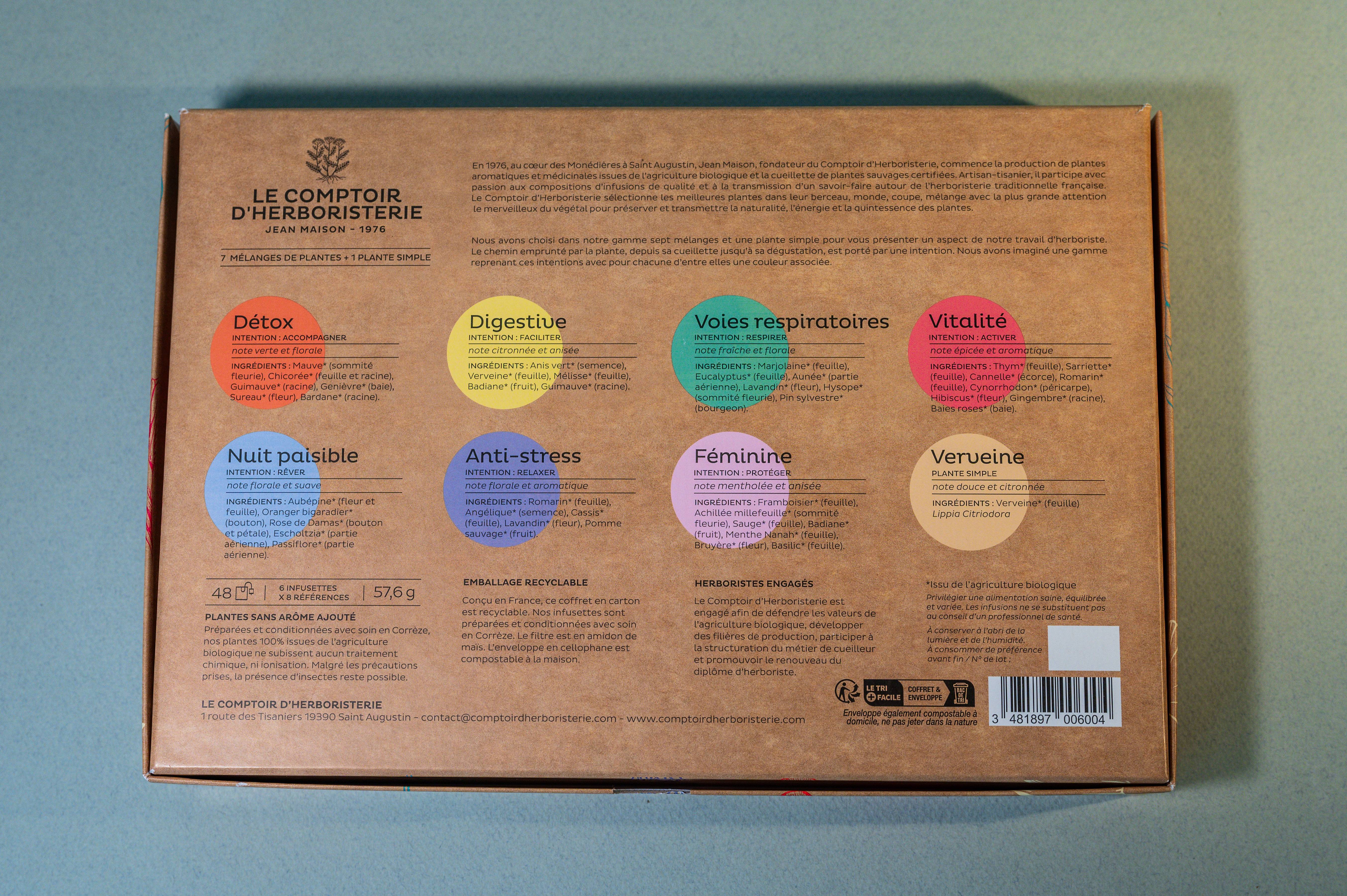 Le Comptoir D'Herboristerie - Coffret Dégustation 48 infusettes BIO 57,6 g - Le Comptoir d'Herboristerie - Imagen 4