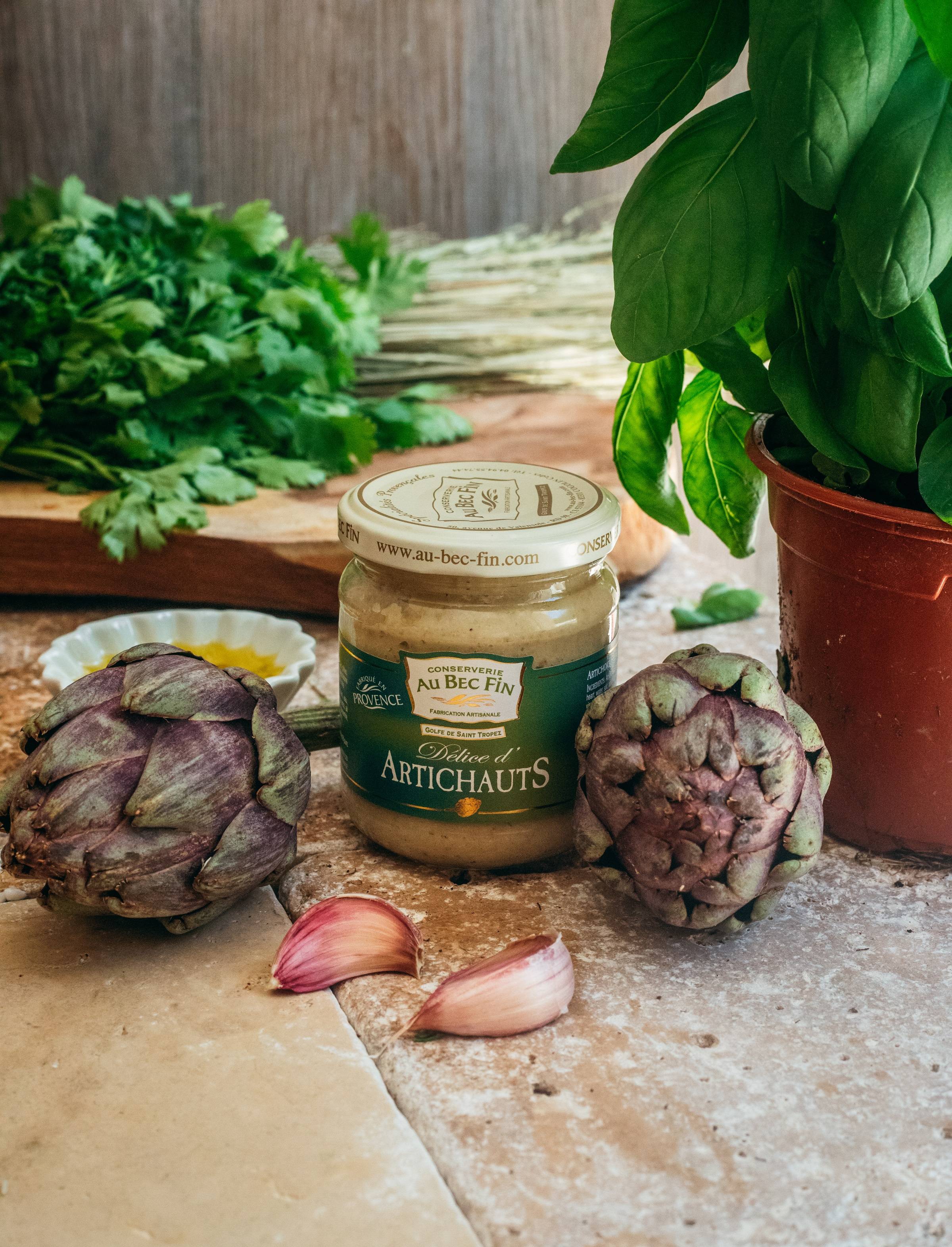 Recette élaborée avec 74% de coeurs d'artichaut