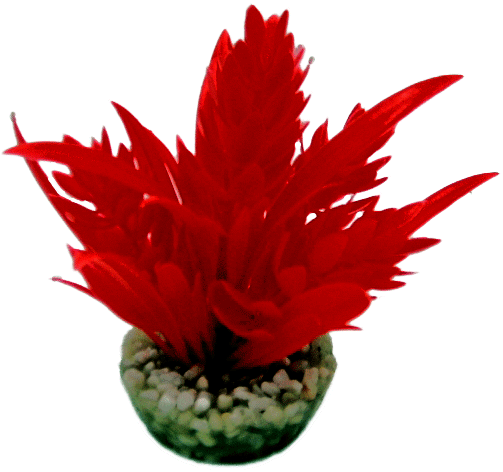 Labéo - Labéo - Décor artificiel HOP Rouge - Ø.7 x H.9 cm