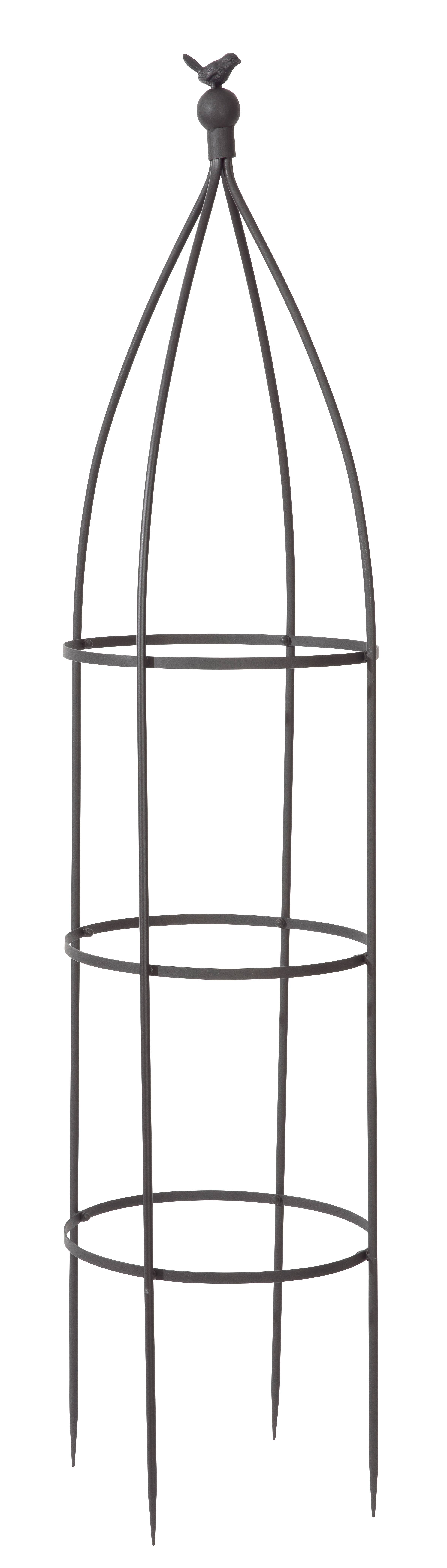 Nortène - BIRDY OBELISK Panneau metal décoratif Noir 0,35 x h 1,50 m