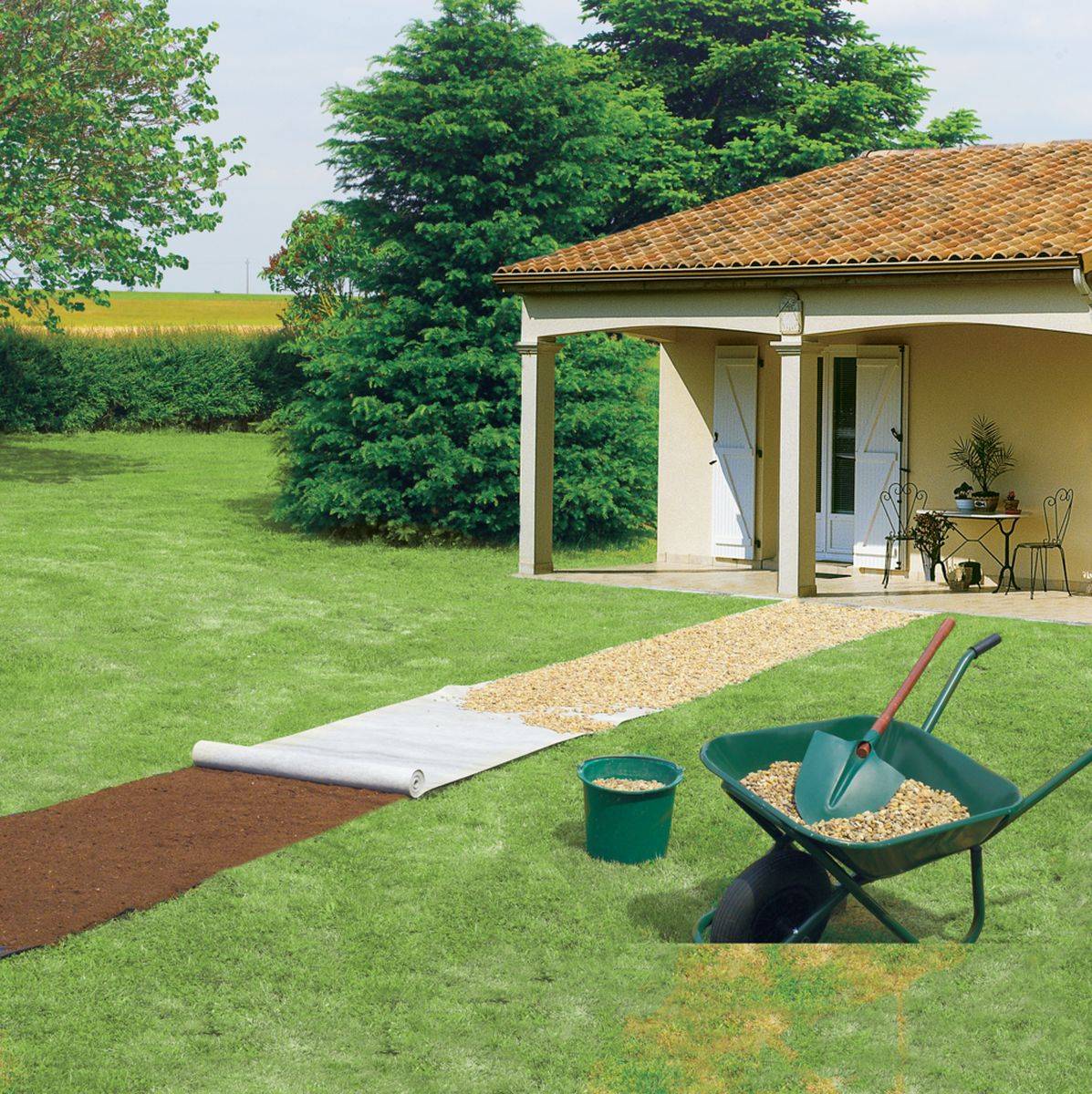 Nortène - GEOTEX 100  Feutre pour allées et terrasses 100g/m² gris 1x25m - Image 2