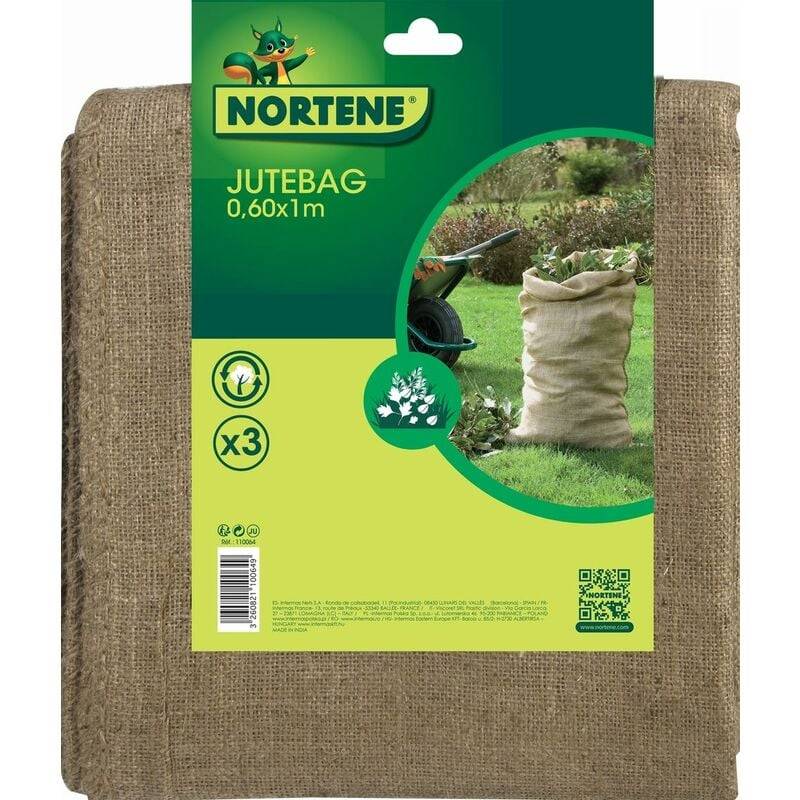 Nortène - Nortène - 3 Sacs déchets verts en toile de jute Ø.0,60 x 1m - Image 6