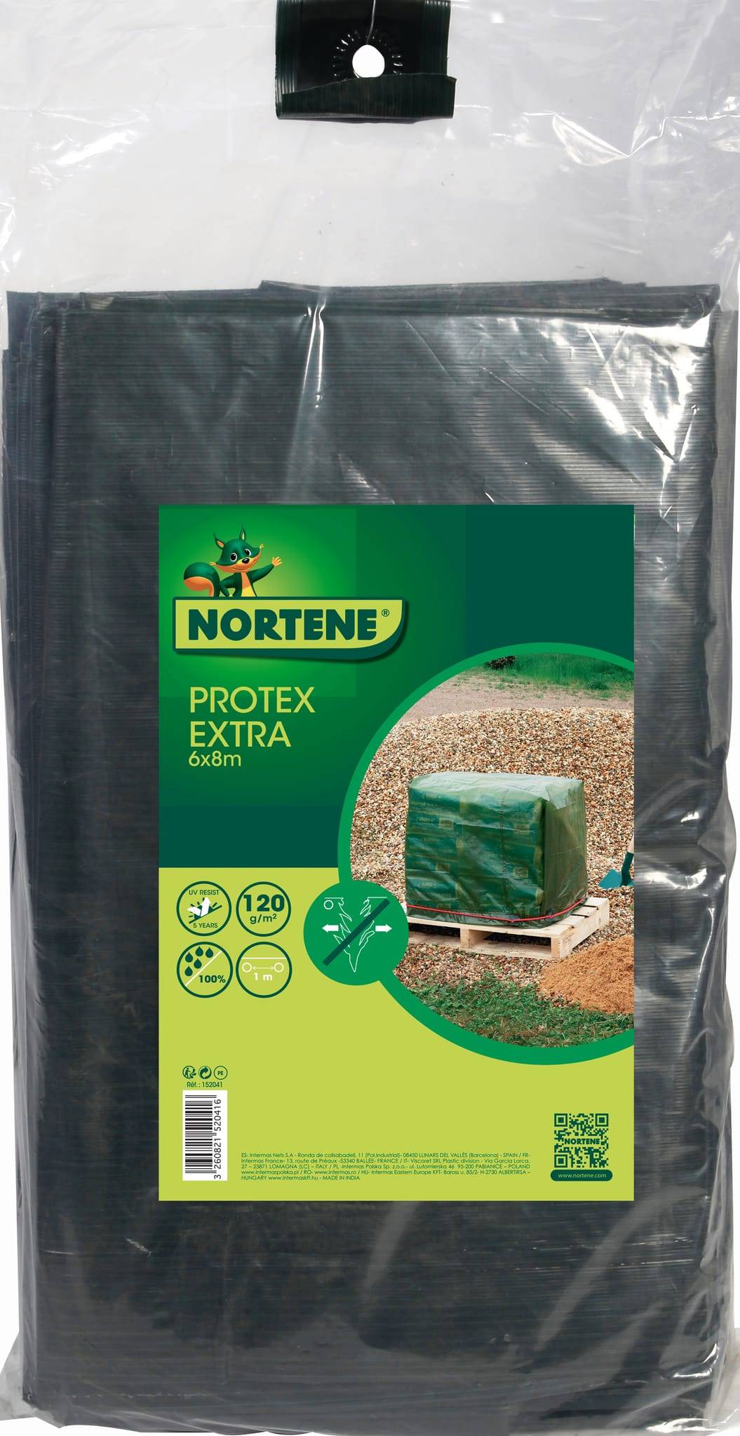 Nortène - PROTEX EXTRA Bâche protection co-extrudée Vert 6x8m - Image 1