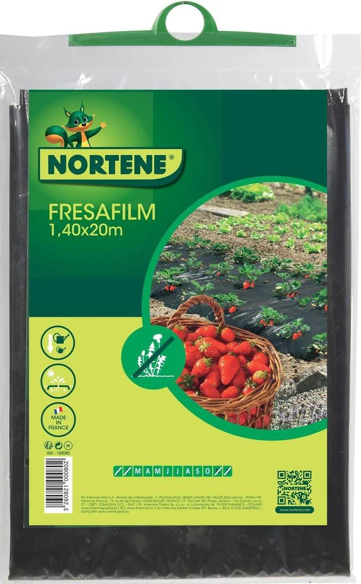 Nortène - FRESAFILM Film paillage Spécial fraises 40 microns noir 1,40x20m - Image 4