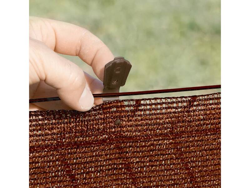 Nortène - Pince de fixation pour brise-vue tissés marron 3,40x2 cm lot de 20 - NORTENE - Image 5