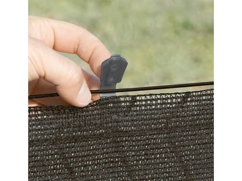 Nortène - Pince de fixation pour brise-vue tissés Noir 3,40x2cm 20pcs - NORTENE