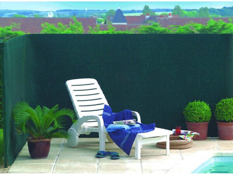 TANDEM Brise vue grillage + feutre géotextile Vert 1,50x5m - Image 1
