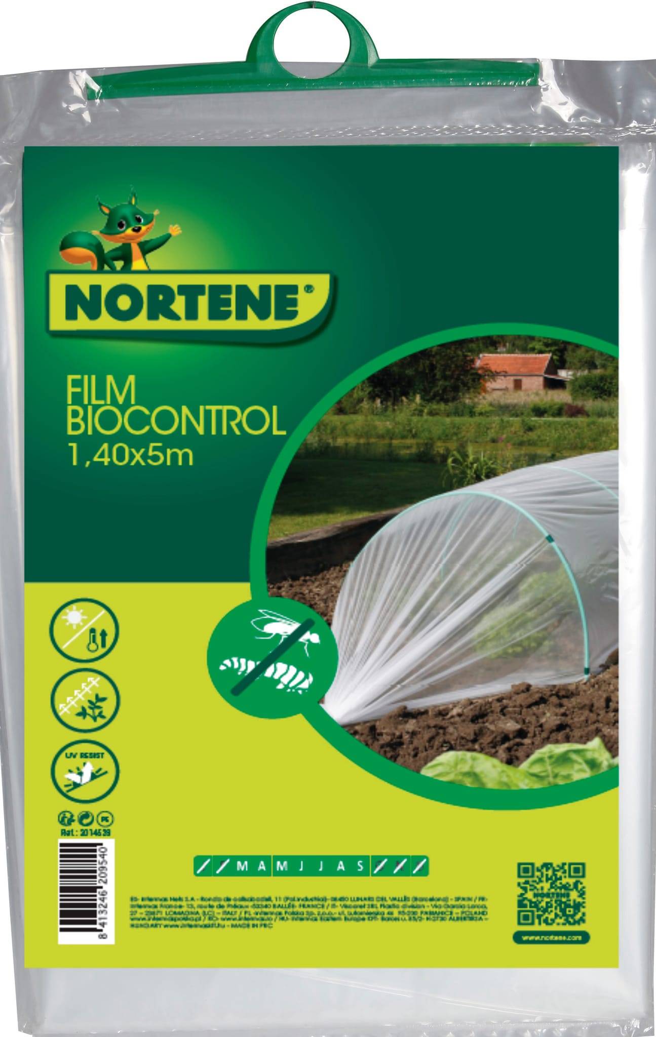 Nortène - FILM BIOCONTROL Film de forçage anti-insectes transparent 1,40X5m - Imagen 1
