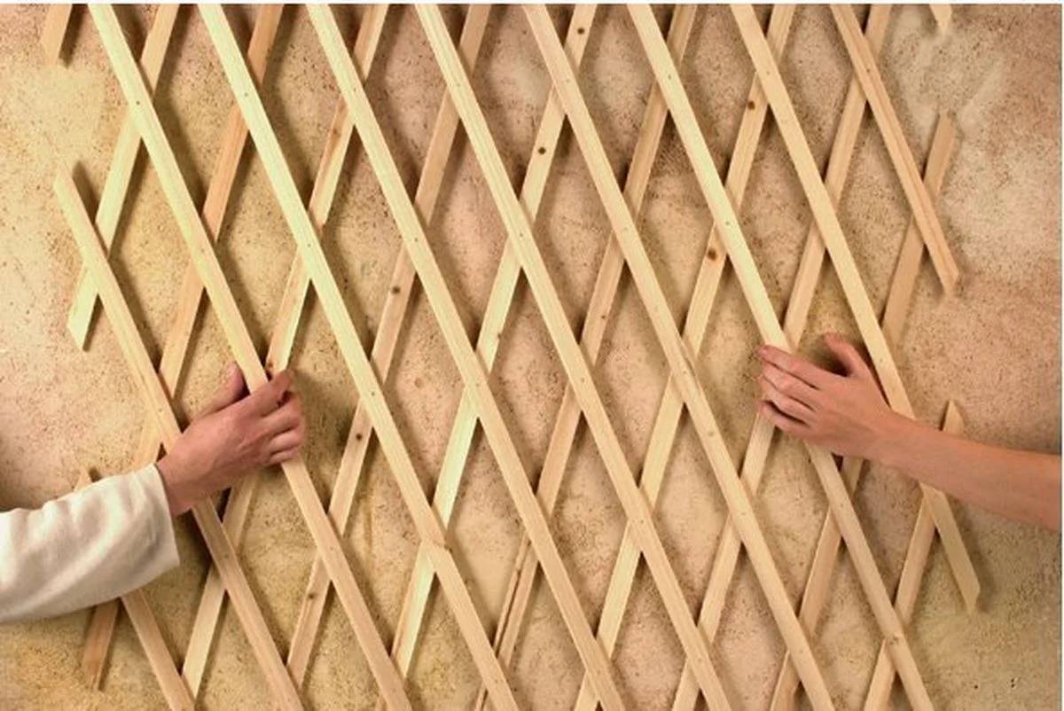 Nortène - TRELLIWOOD Trellis extensible bois FSC Marron 1x2m