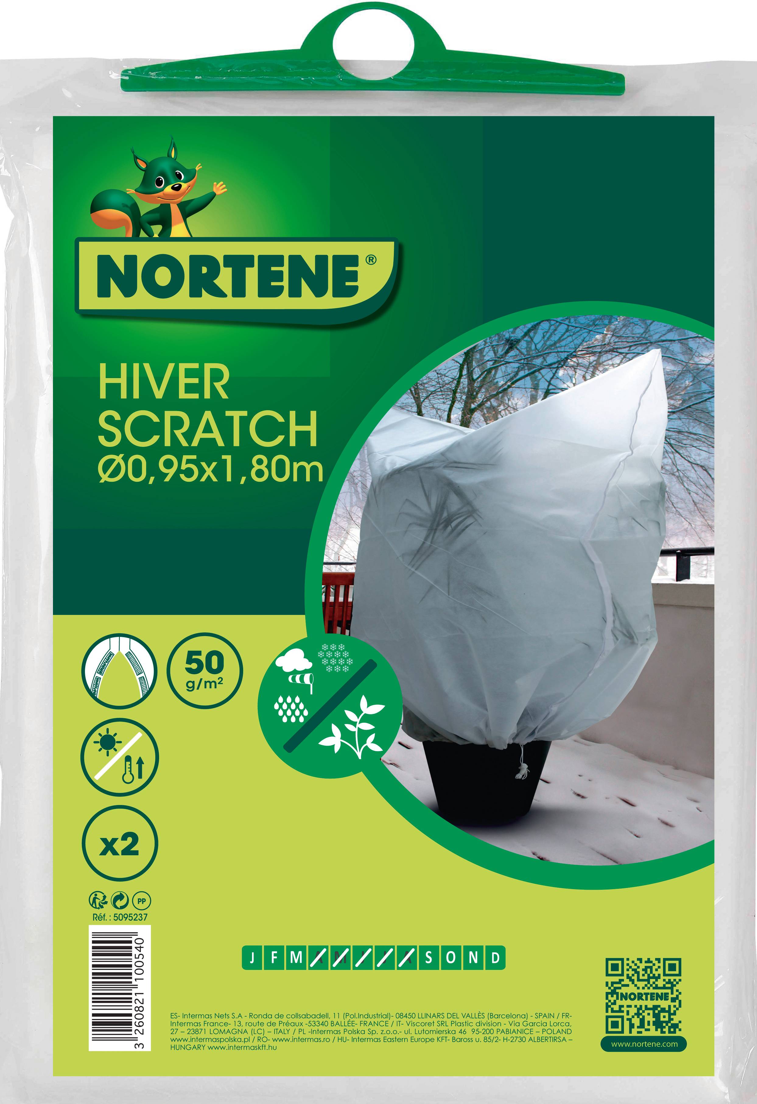 Nortène - HIVERSCRATCH (2) Housses d’hivernage auto-agrippant Ø1,25x1,80m - Imagen 2