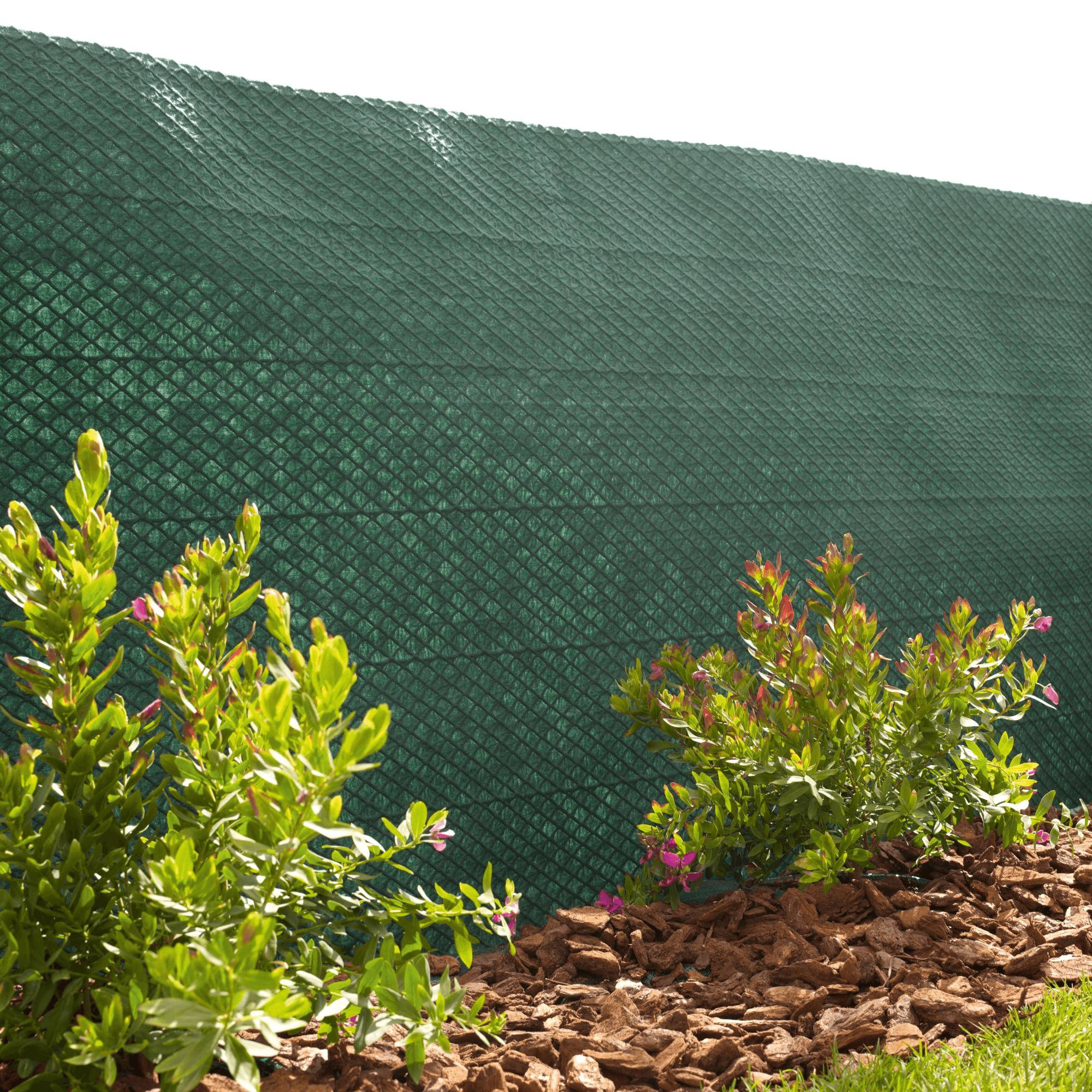 Nortène - TANDEM Brise vue 100% grillage + feutre géotextile Vert 1,20x5m - Image 4