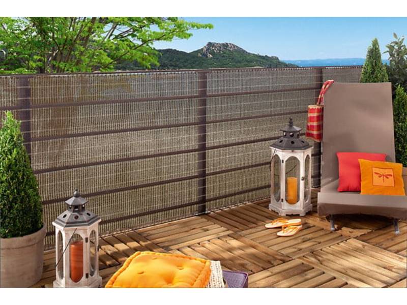 Nortène - HAVANA Brise vue déco 85% Brun Foncé 1x5m - Image 2