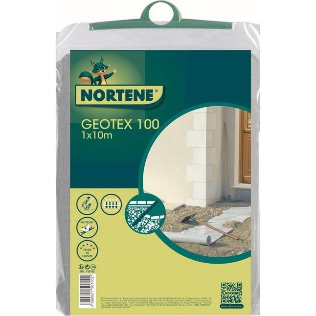 Nortène - GEOTEX 100  Feutre pour allées et terrasses 100g/m² gris 1x10m