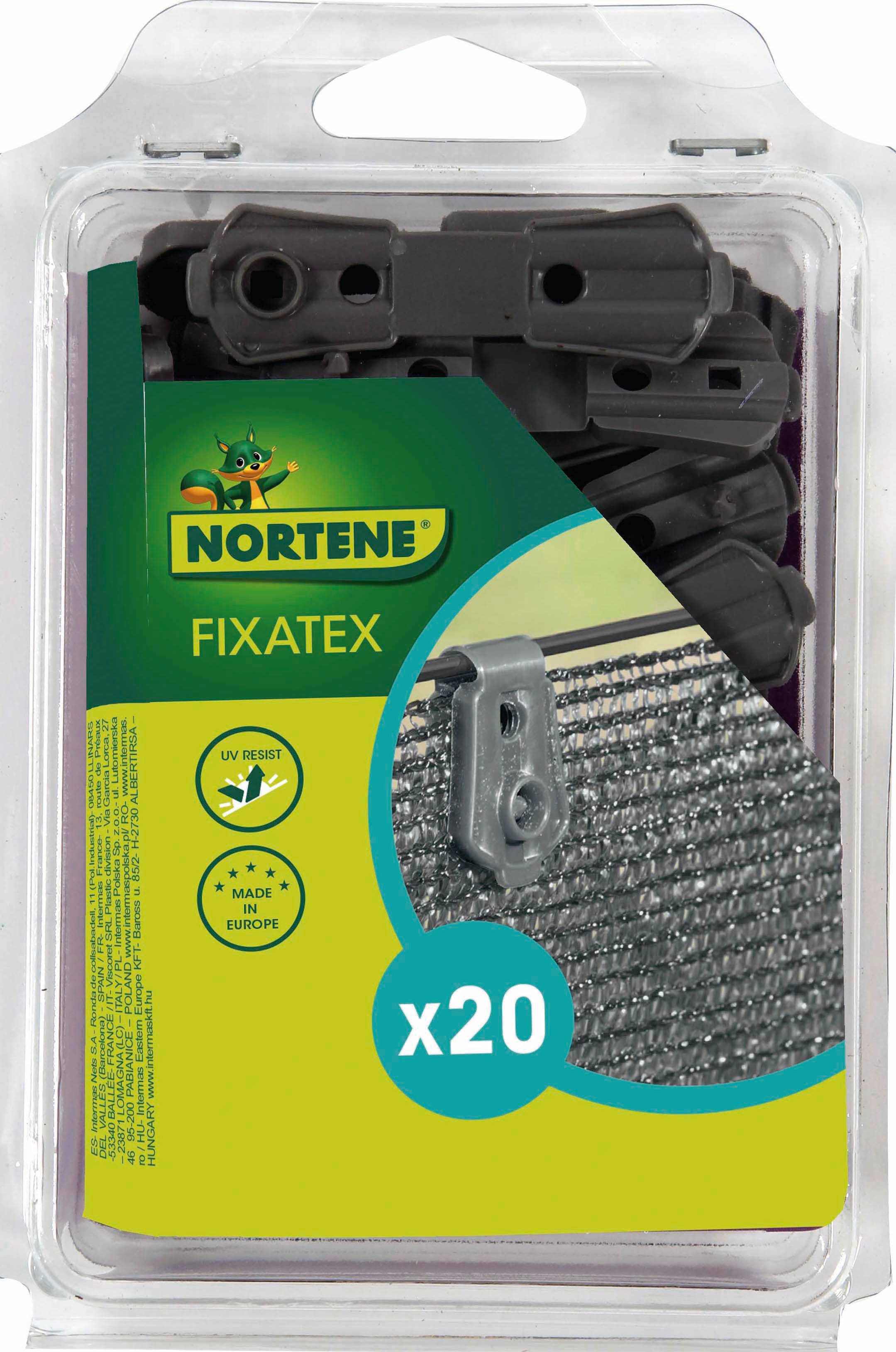 Nortène - Fixatex 20 pinces brise-vue tissés gris - NORTENE - Image 1
